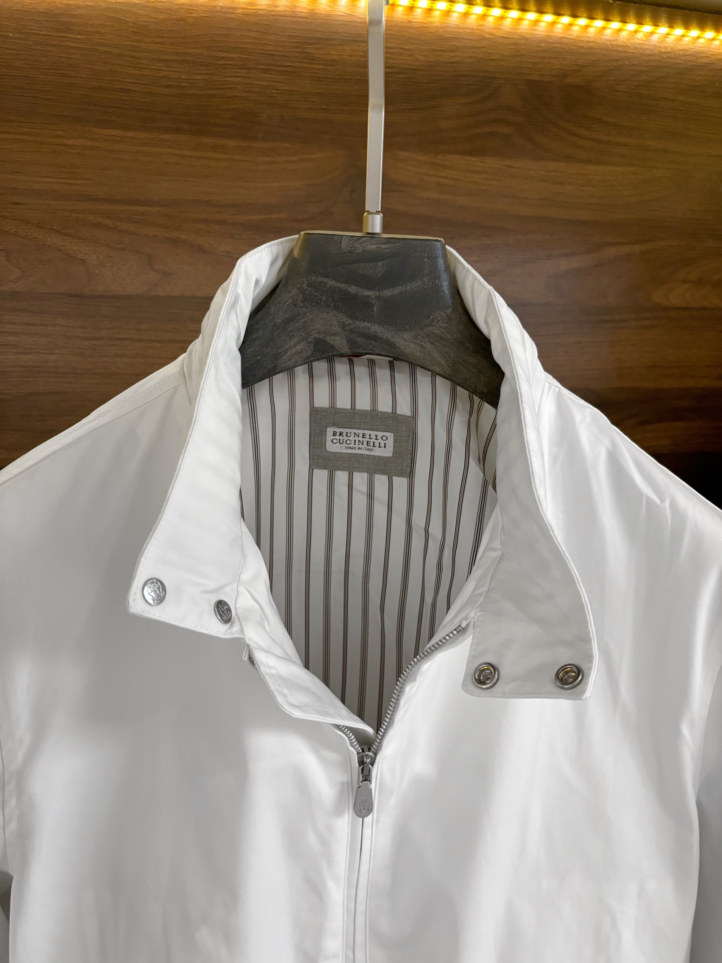 New#🟥 Brunello Cucinelli BC 意大利 老钱风 100%棉立领双扣拉链夹克外套，