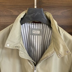 New#🟥 Brunello Cucinelli BC 意大利 老钱风 100%棉立领双扣拉链夹克外套, New#🟥 Brunello Cucinelli BC 意大利 老钱风 100%棉立领双扣拉链夹克外套,