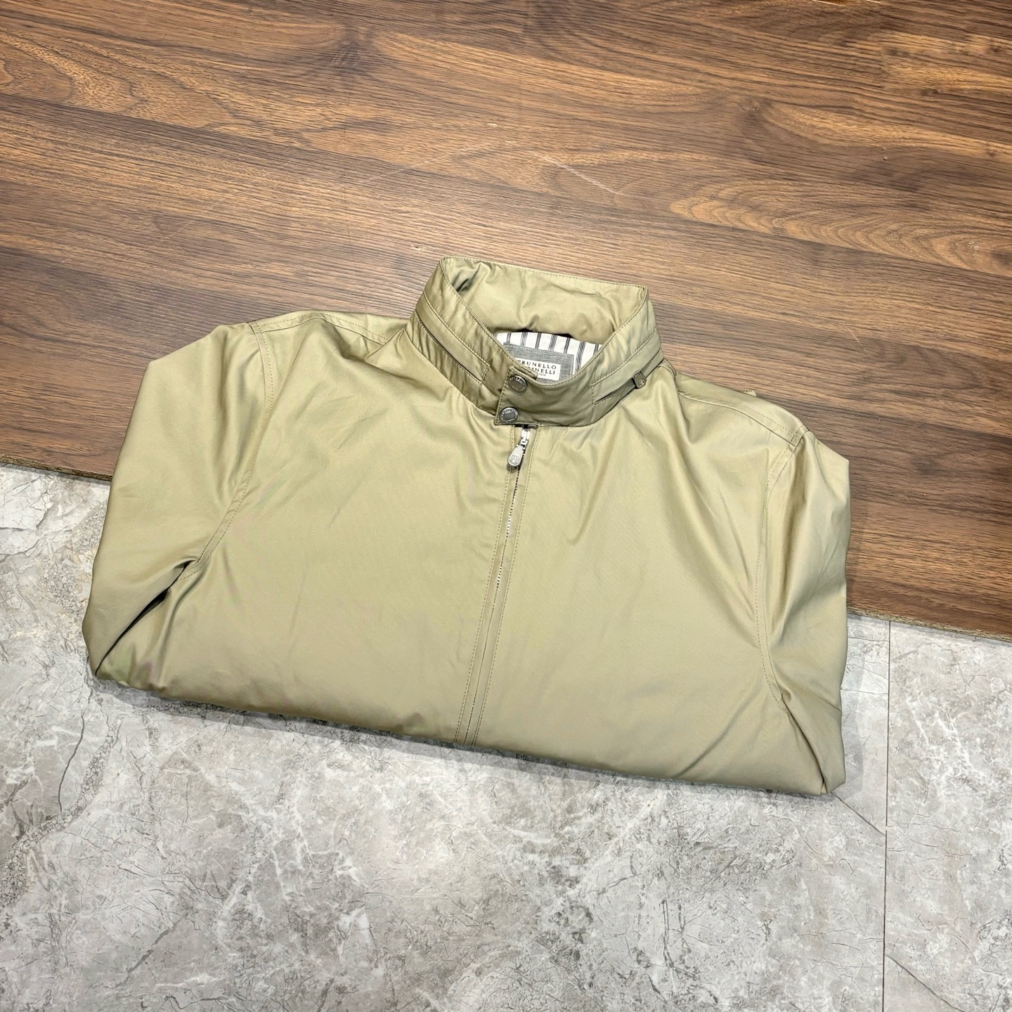 New#🟥 Brunello Cucinelli BC 意大利 老钱风 100%棉立领双扣拉链夹克外套，
