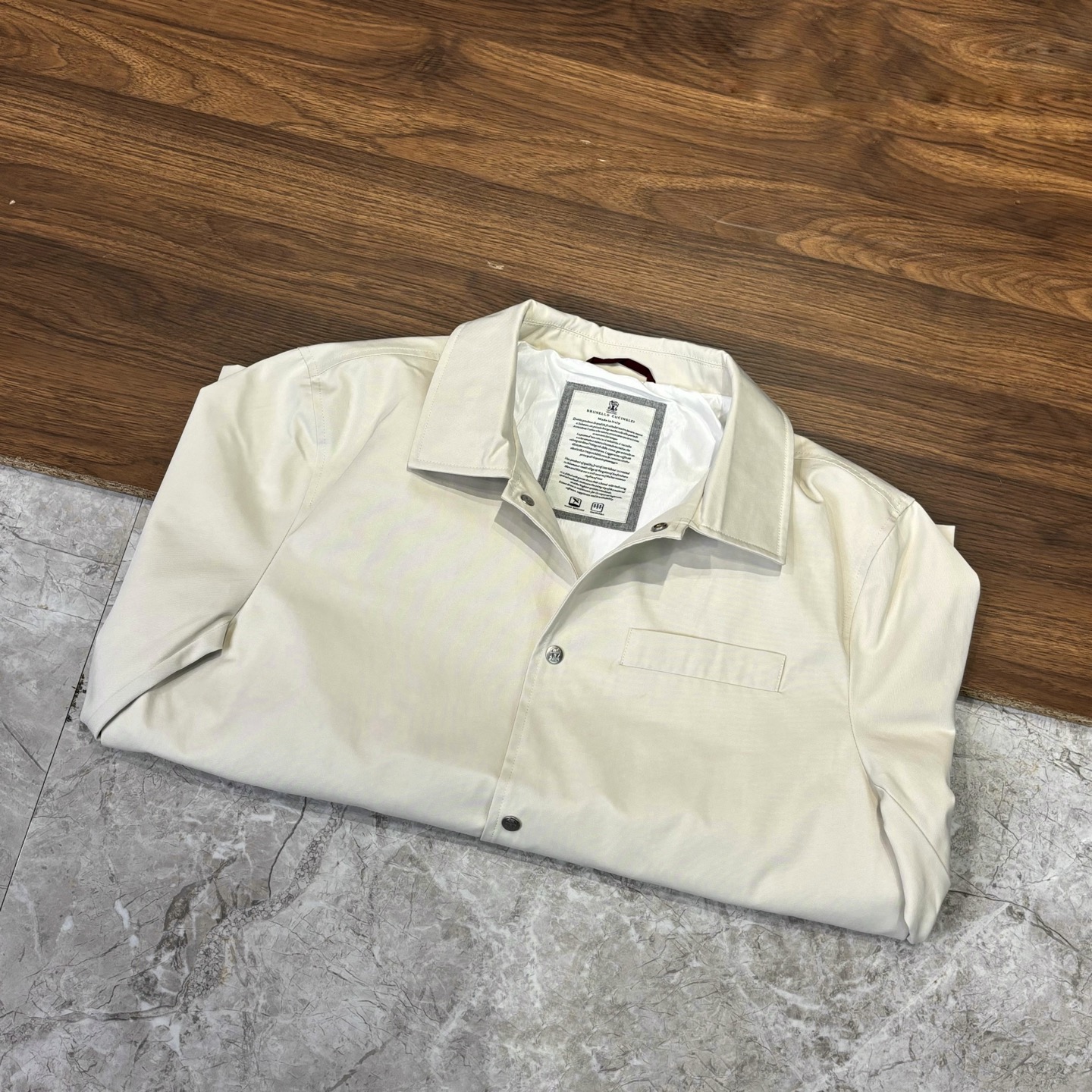 New#🟥 Brunello Cucinelli BC 意大利 老钱风 翻领纽扣夹克外套，专柜最新款意式