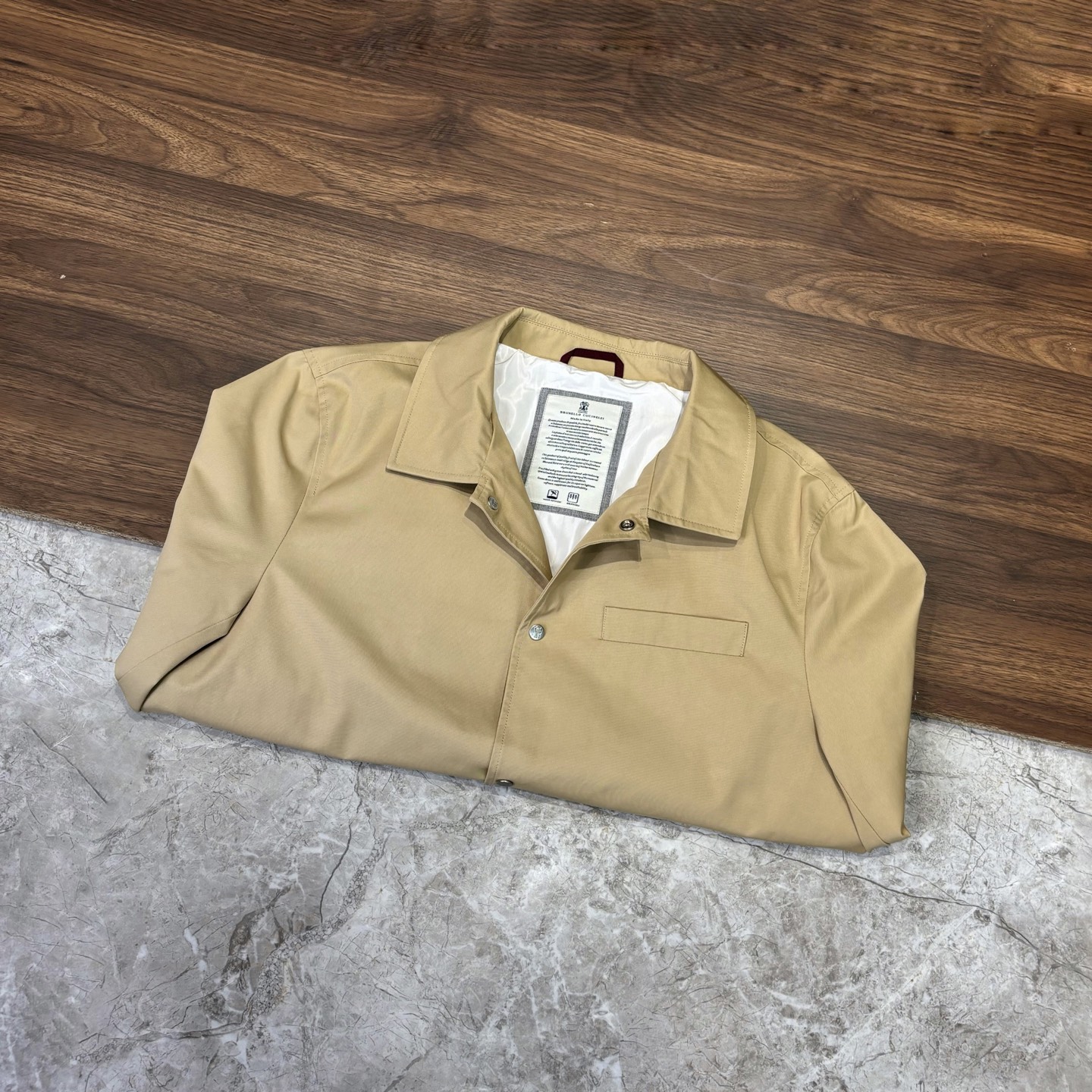 New#🟥 Brunello Cucinelli BC 意大利 老钱风 翻领纽扣夹克外套，专柜最新款意式