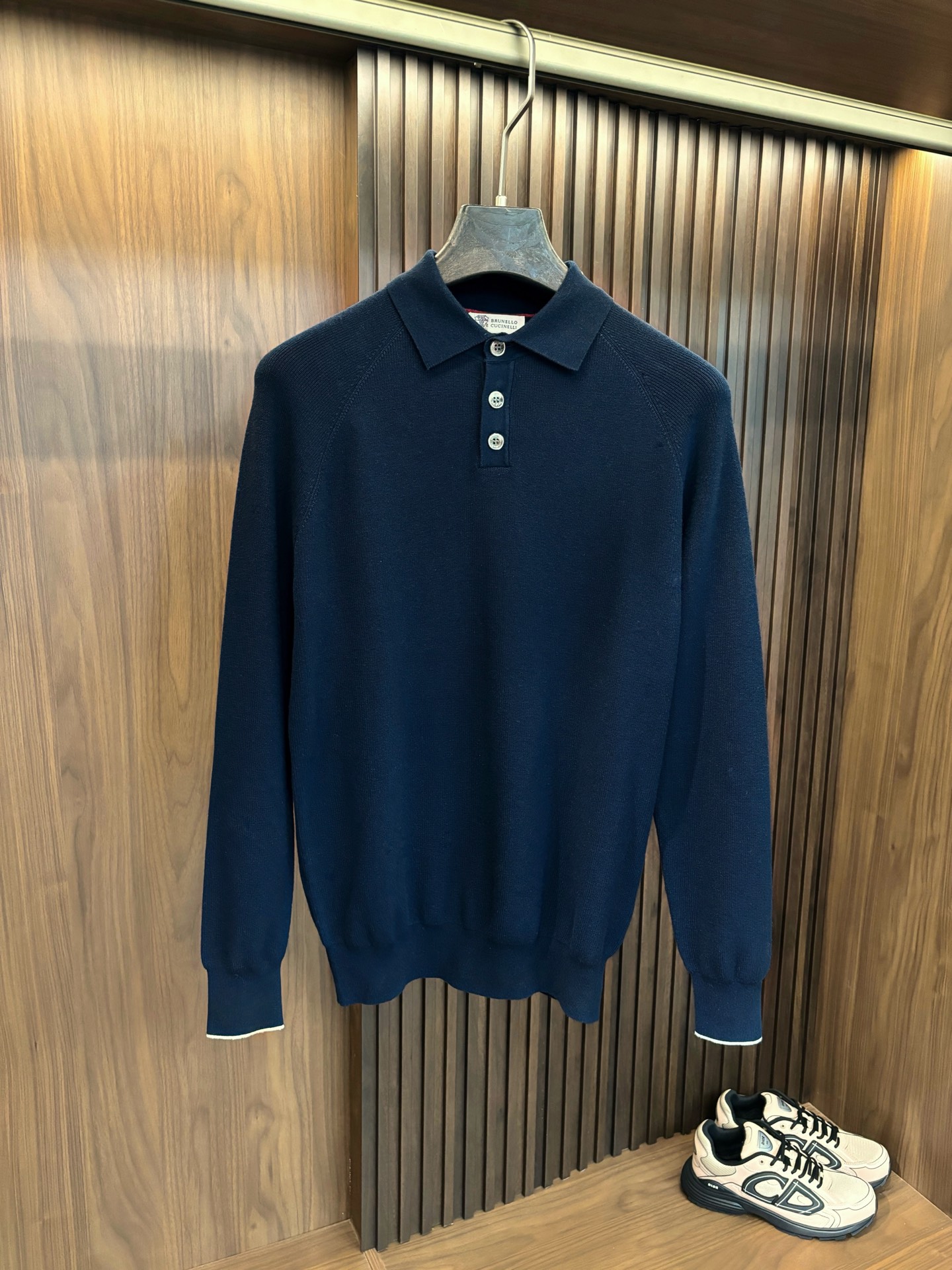 New#🟥Brunello Cuc***lli BC 翻领毛衣，老钱风穿搭 经典翻领针织衫 ，高级松弛感