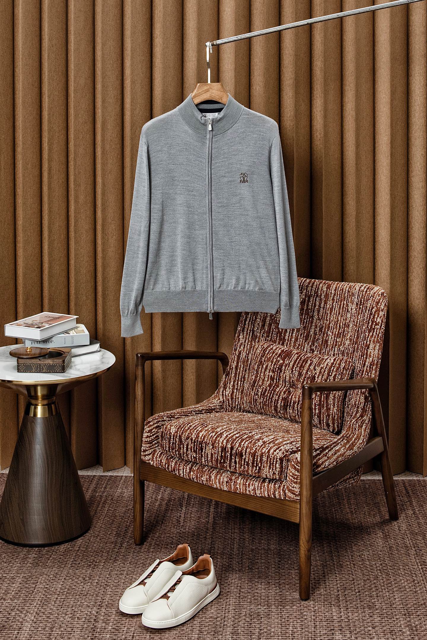 New#🟥Brunello Cucinelli 甄选硬朗刺绣100%羊毛面料轻盈蓬松，带来无与伦比的亲肤