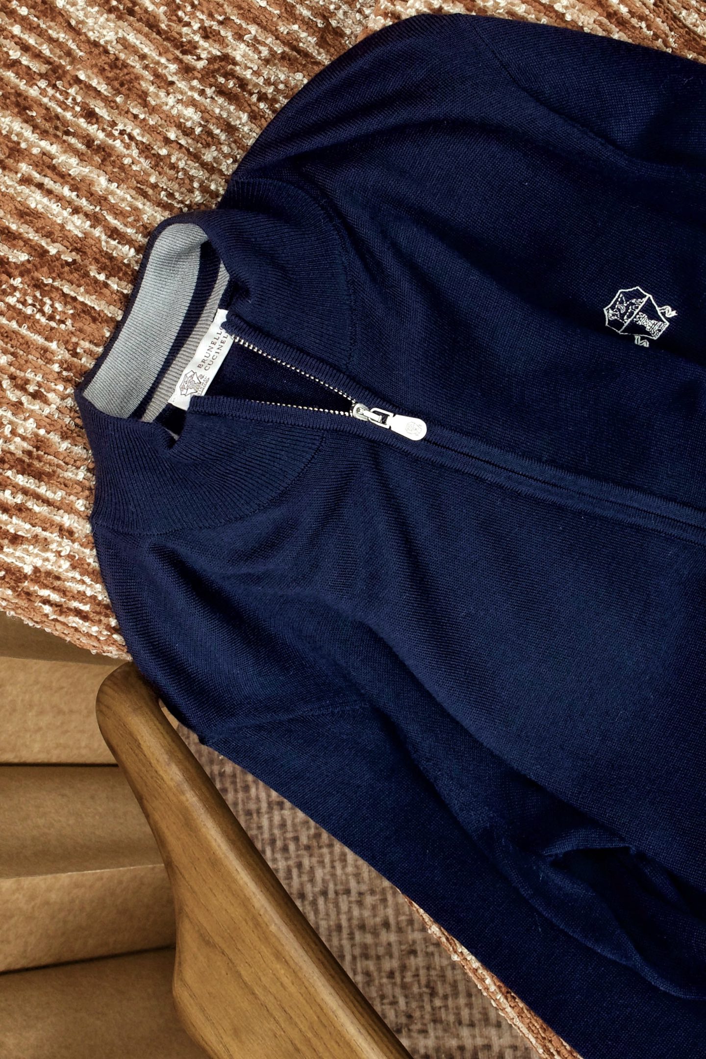 New#🟥Brunello Cucinelli 甄选硬朗刺绣100%羊毛面料轻盈蓬松，带来无与伦比的亲肤