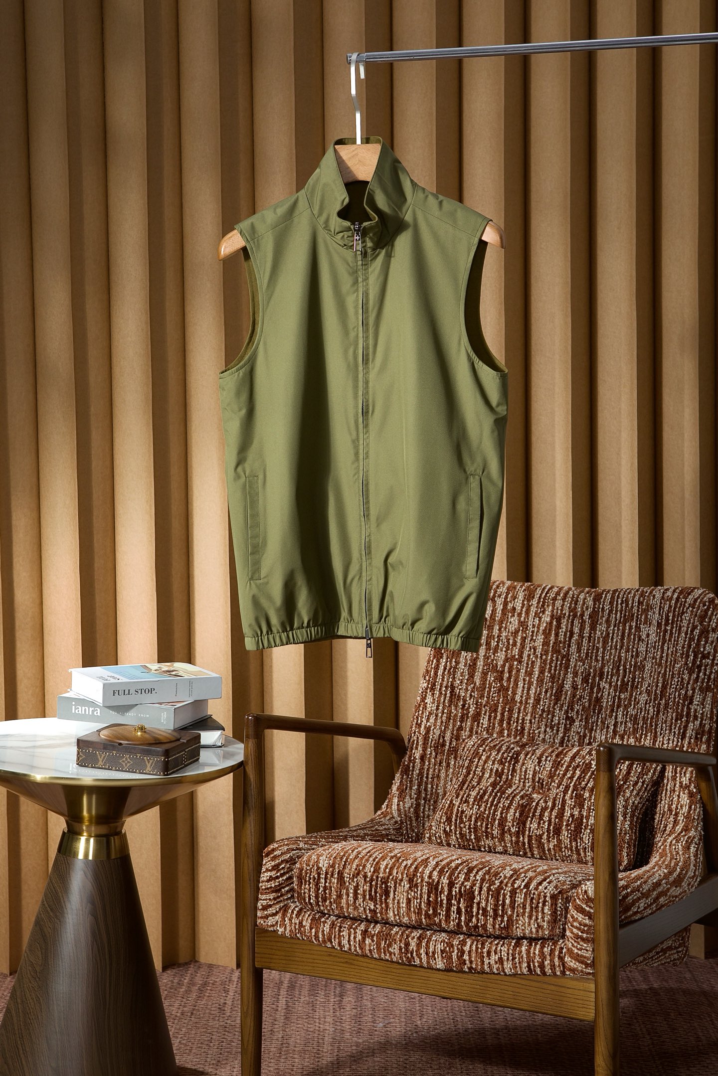 New#🟥lP🆕 诺悠翩雅 专柜新款双面男士休闲马甲 经典款臻品双头拉链羊毛针织里料马甲/背心外套，双面