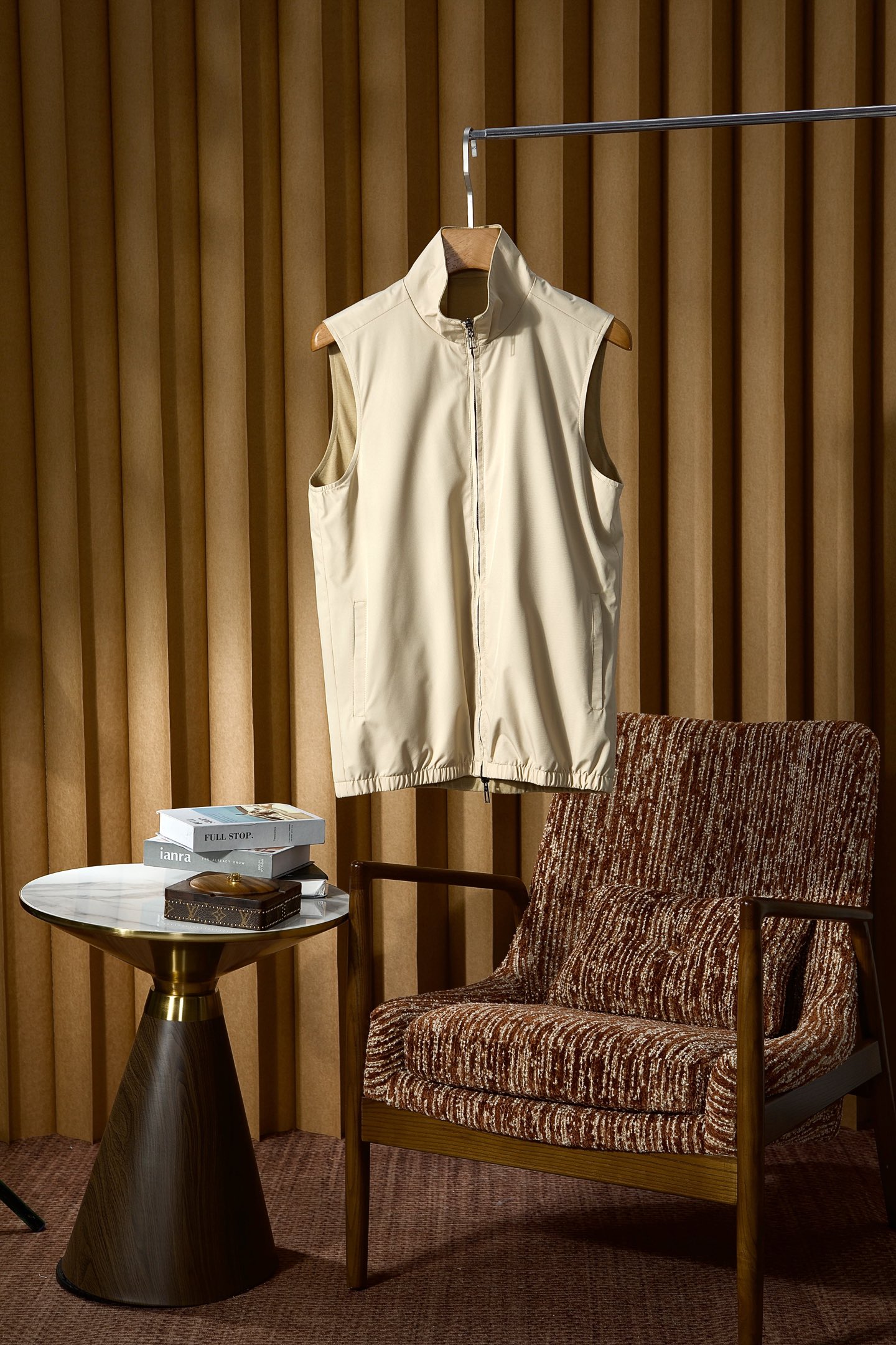 New#🟥lP🆕 诺悠翩雅 专柜新款双面男士休闲马甲 经典款臻品双头拉链羊毛针织里料马甲/背心外套，双面