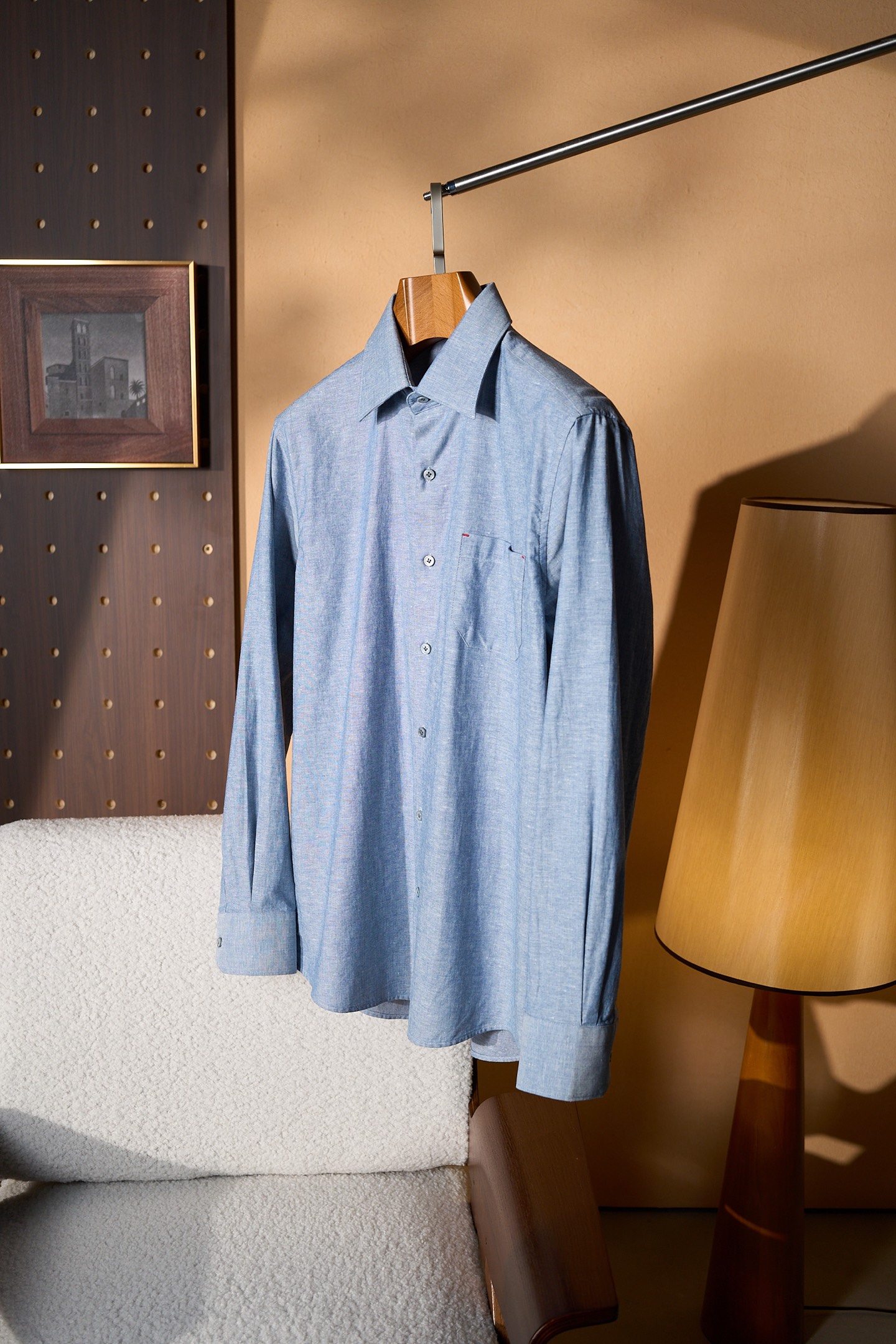 New#🟥Kiton 新款来袭！亚麻衬衫，独家巨献，胸前设计口袋，麻料以其独特的面料特点和休闲自然的风格