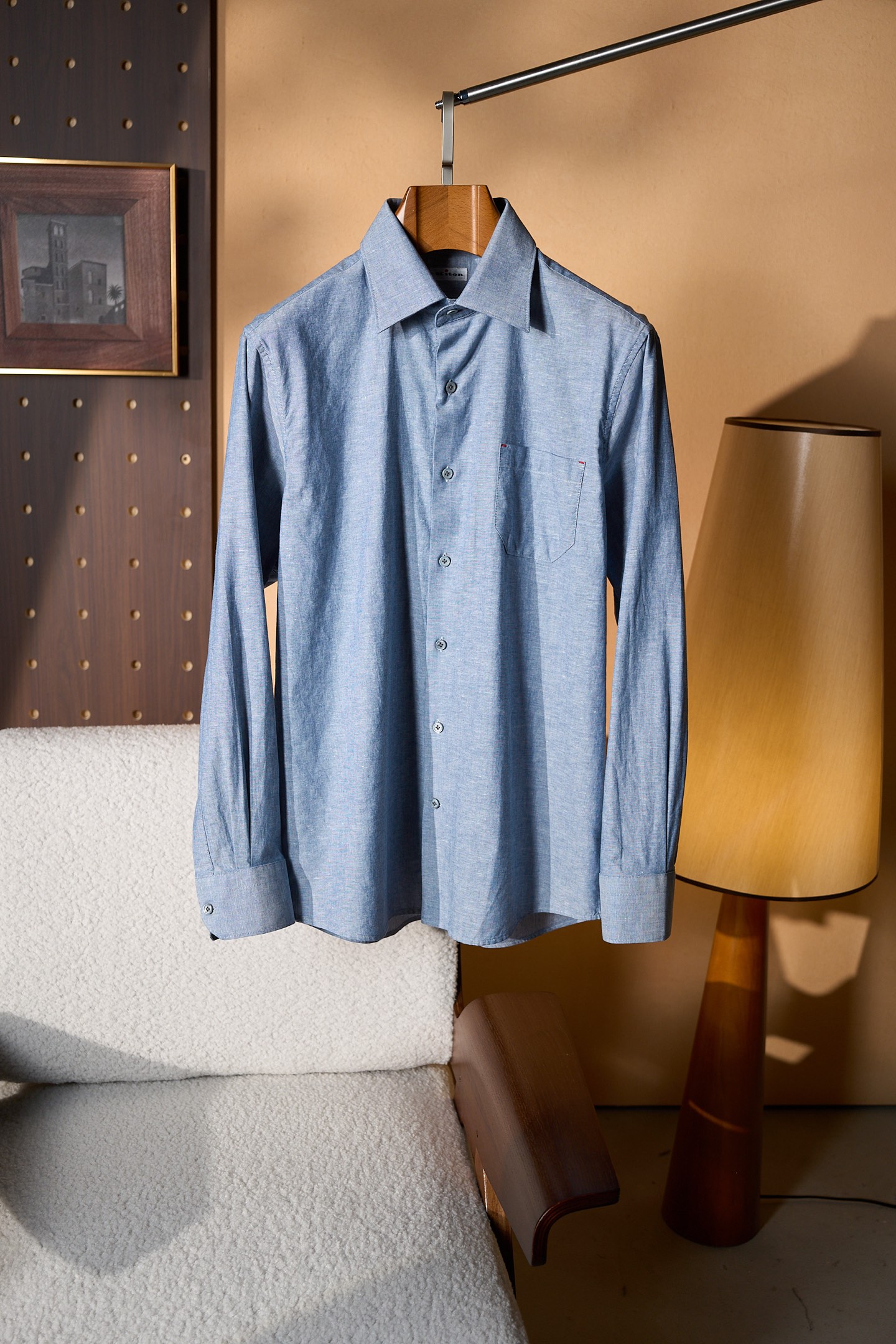 New#🟥Kiton 新款来袭！亚麻衬衫，独家巨献，胸前设计口袋，麻料以其独特的面料特点和休闲自然的风格