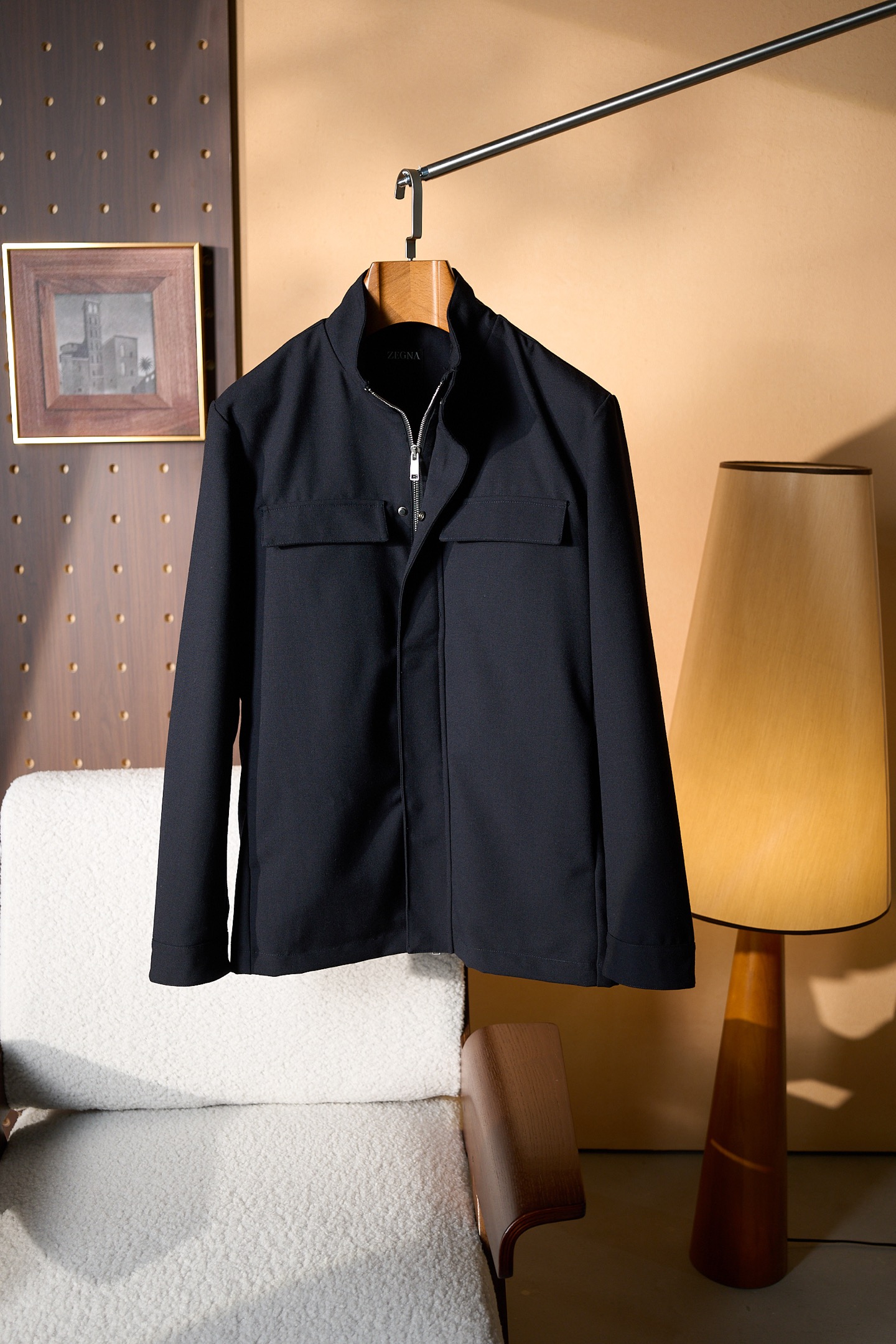 New#🟥ZEGNA 以精研辅料细节，铸就卓越品质风范羊毛中长款高端商务外套，在时尚的领域里，真正的奢华