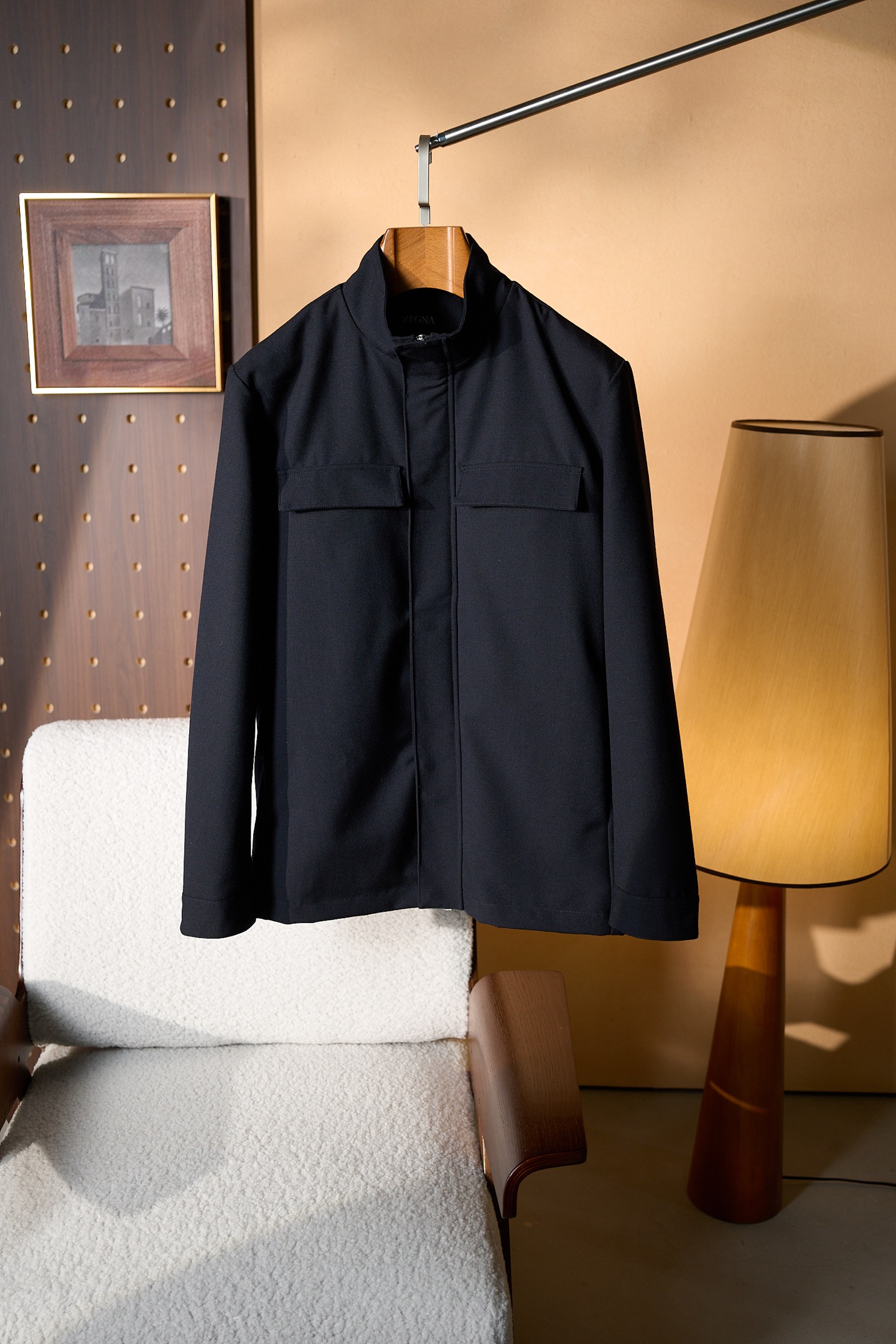 New#🟥ZEGNA 以精研辅料细节，铸就卓越品质风范羊毛中长款高端商务外套，在时尚的领域里，真正的奢华