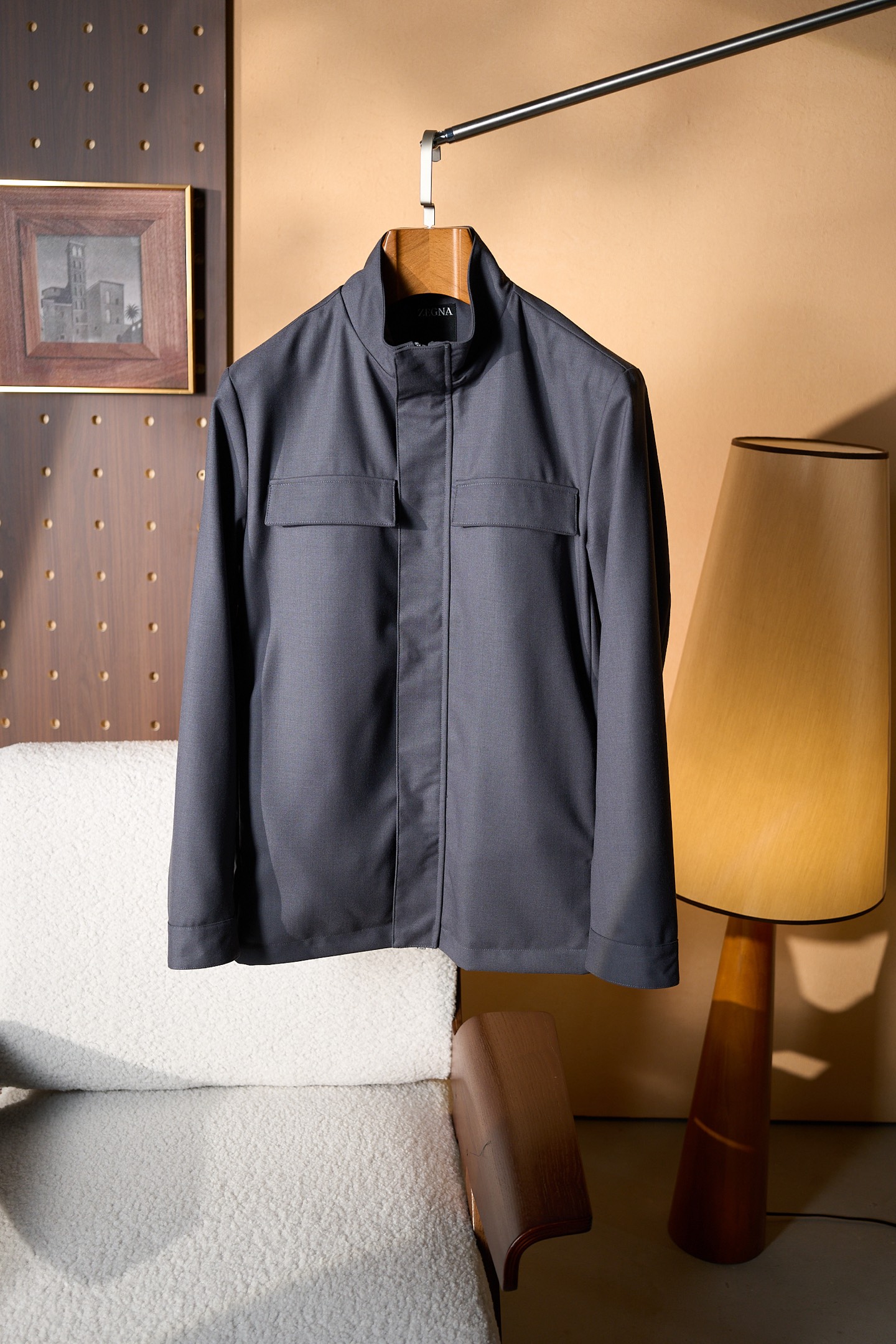 New#🟥ZEGNA 以精研辅料细节，铸就卓越品质风范羊毛中长款高端商务外套，在时尚的领域里，真正的奢华