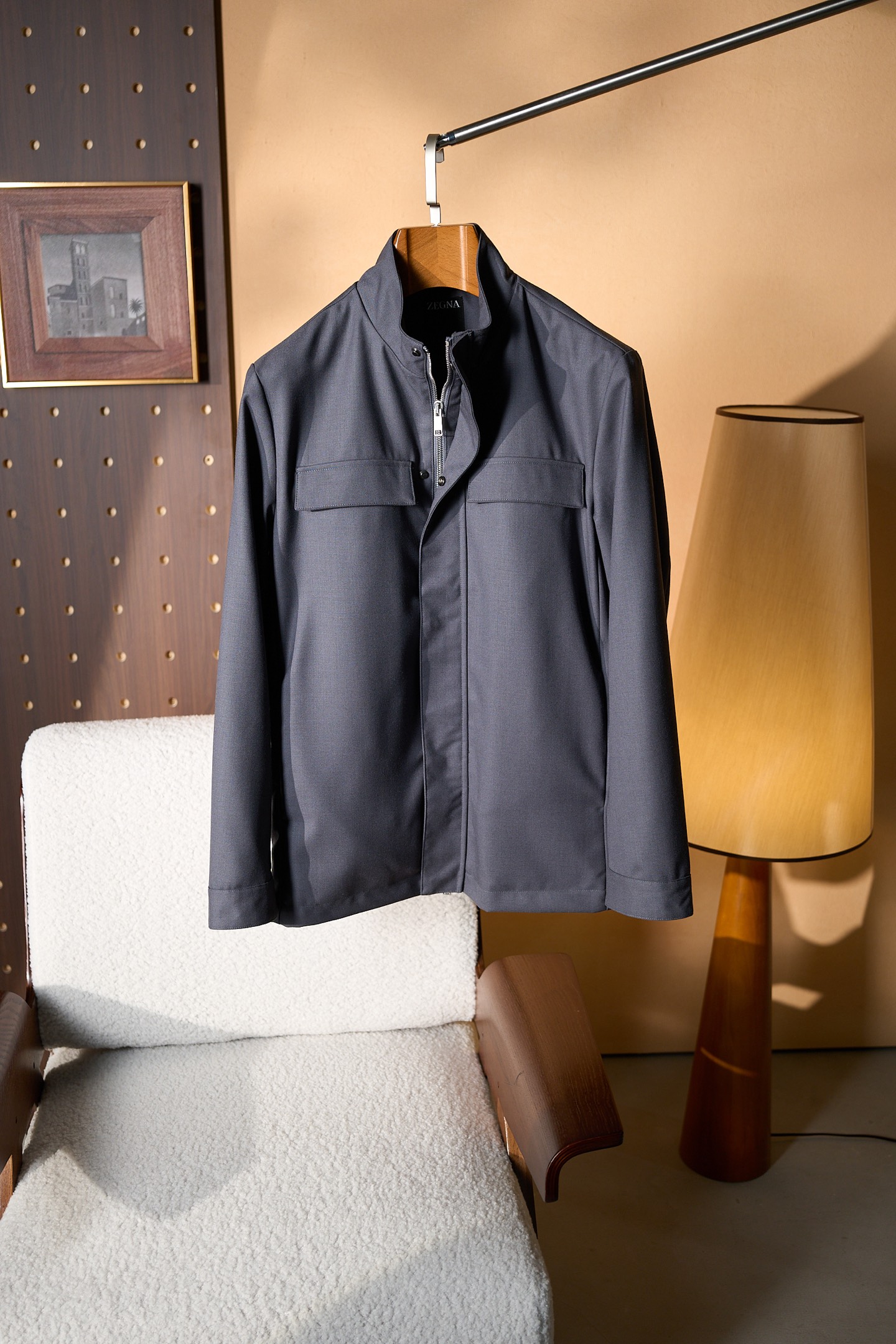 New#🟥ZEGNA 以精研辅料细节，铸就卓越品质风范羊毛中长款高端商务外套，在时尚的领域里，真正的奢华