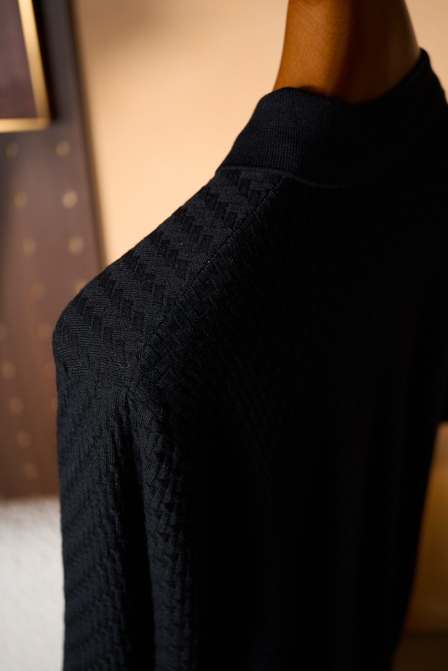 New#🟥Brioni 布里奥尼男士立体提花编织工艺三粒扣设计精选纱线含桑蚕丝翻领短袖针织POLO衫，翻