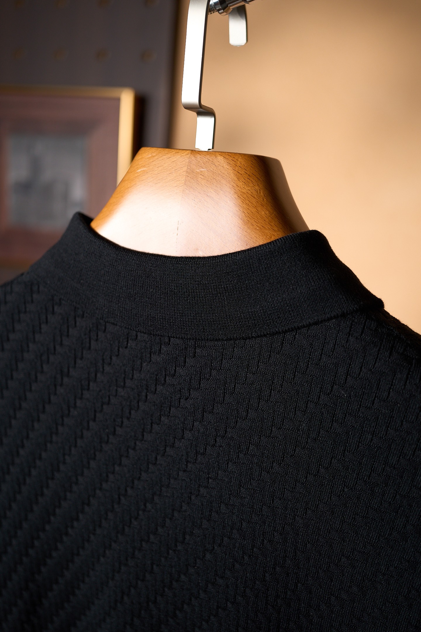 New#🟥Brioni 布里奥尼男士立体提花编织工艺三粒扣设计精选纱线含桑蚕丝翻领短袖针织POLO衫，翻