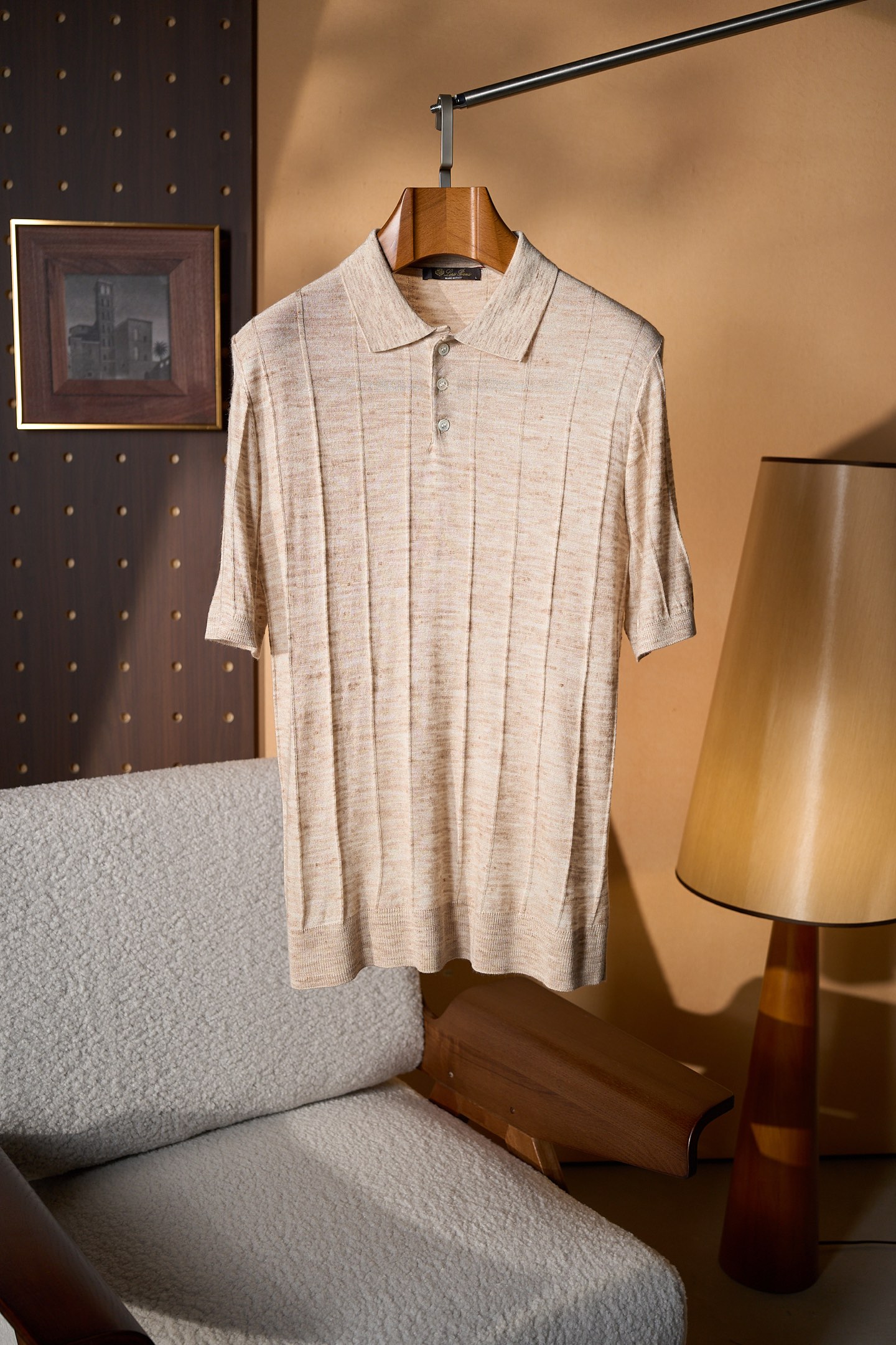 New#🟥Loro piana 老钱！男士万元级质感POLO衫 特定甄选优质53%亚麻47%桑蚕丝精纺纱