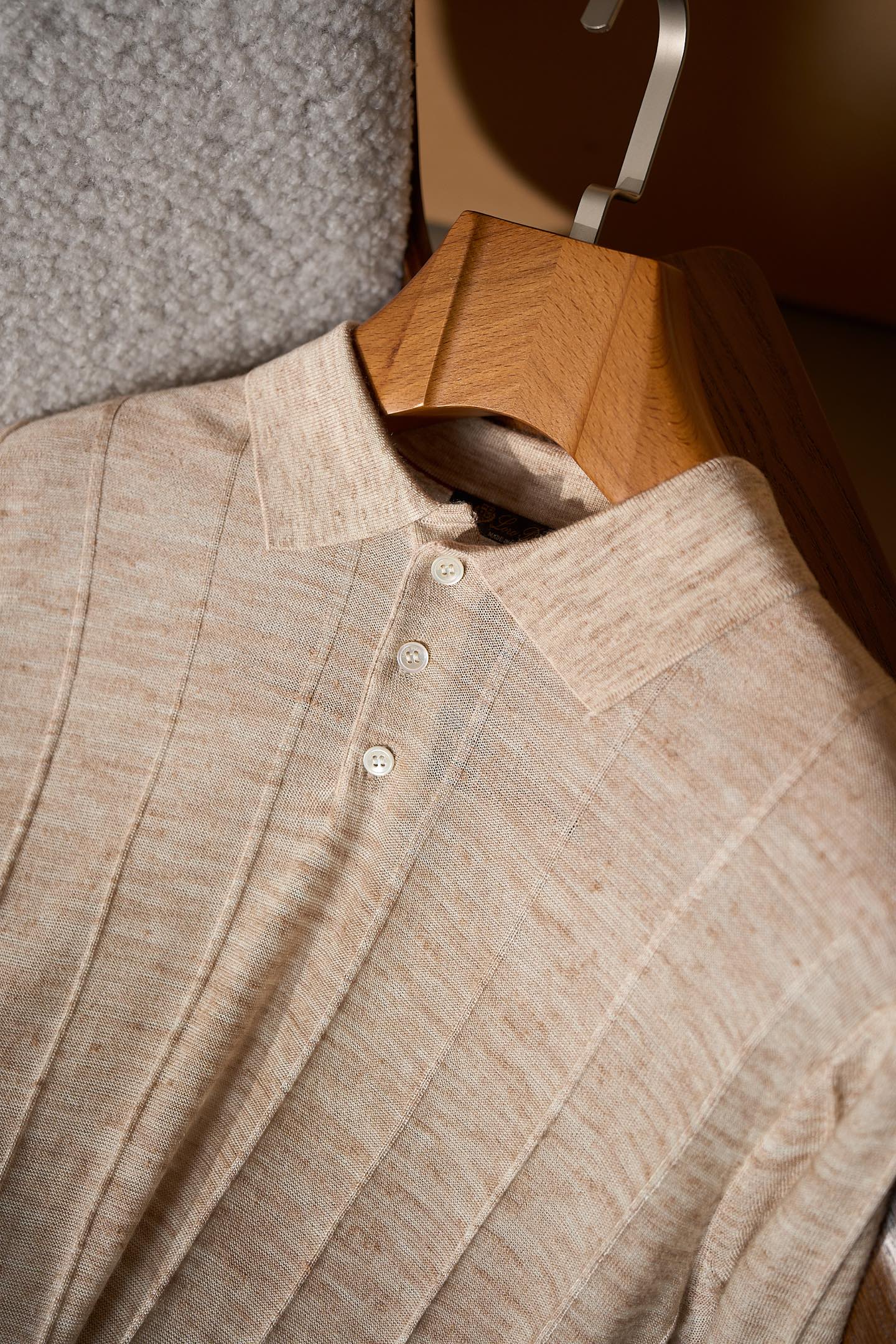New#🟥Loro piana 老钱！男士万元级质感POLO衫 特定甄选优质53%亚麻47%桑蚕丝精纺纱