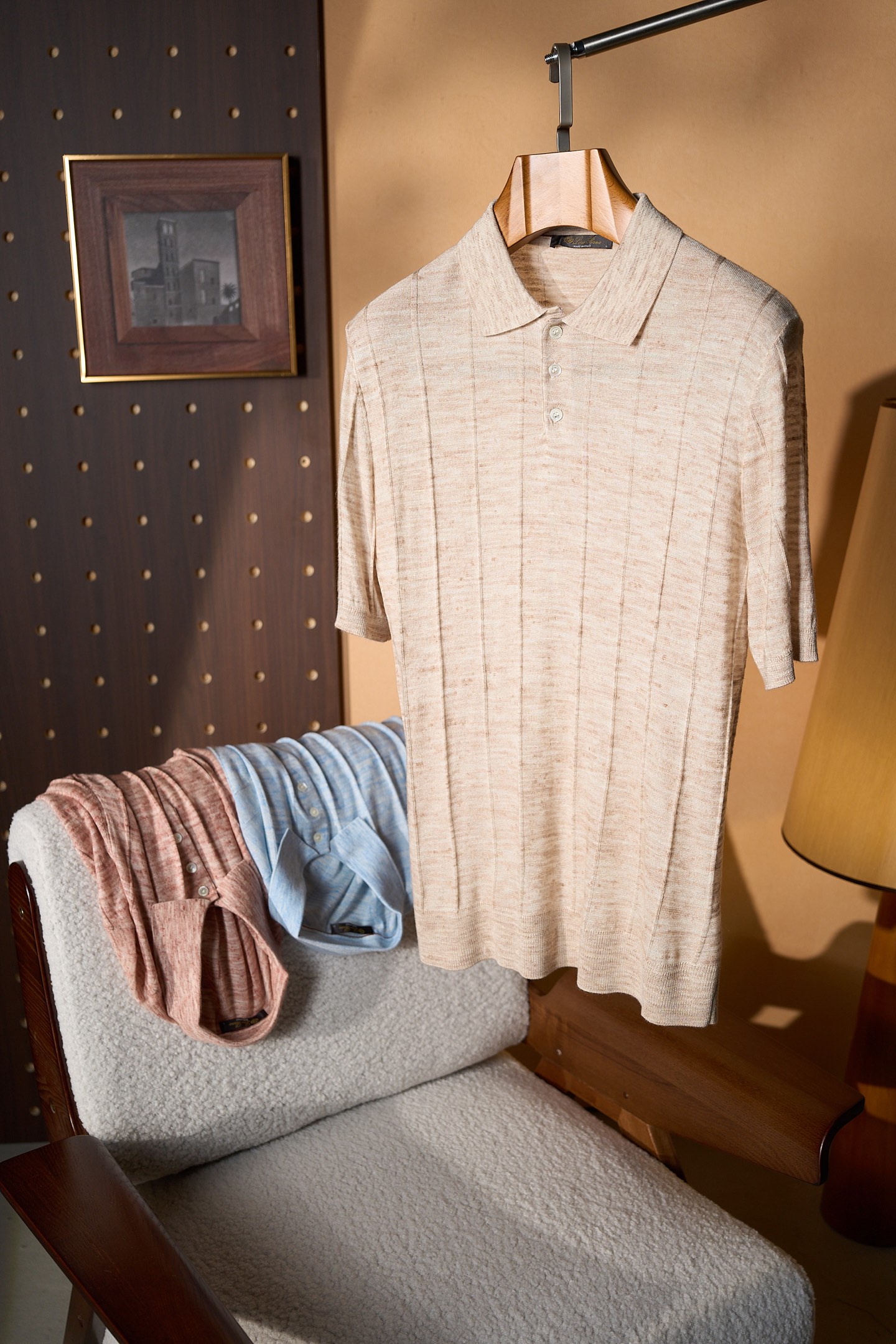 New#🟥Loro piana 老钱！男士万元级质感POLO衫 特定甄选优质53%亚麻47%桑蚕丝精纺纱