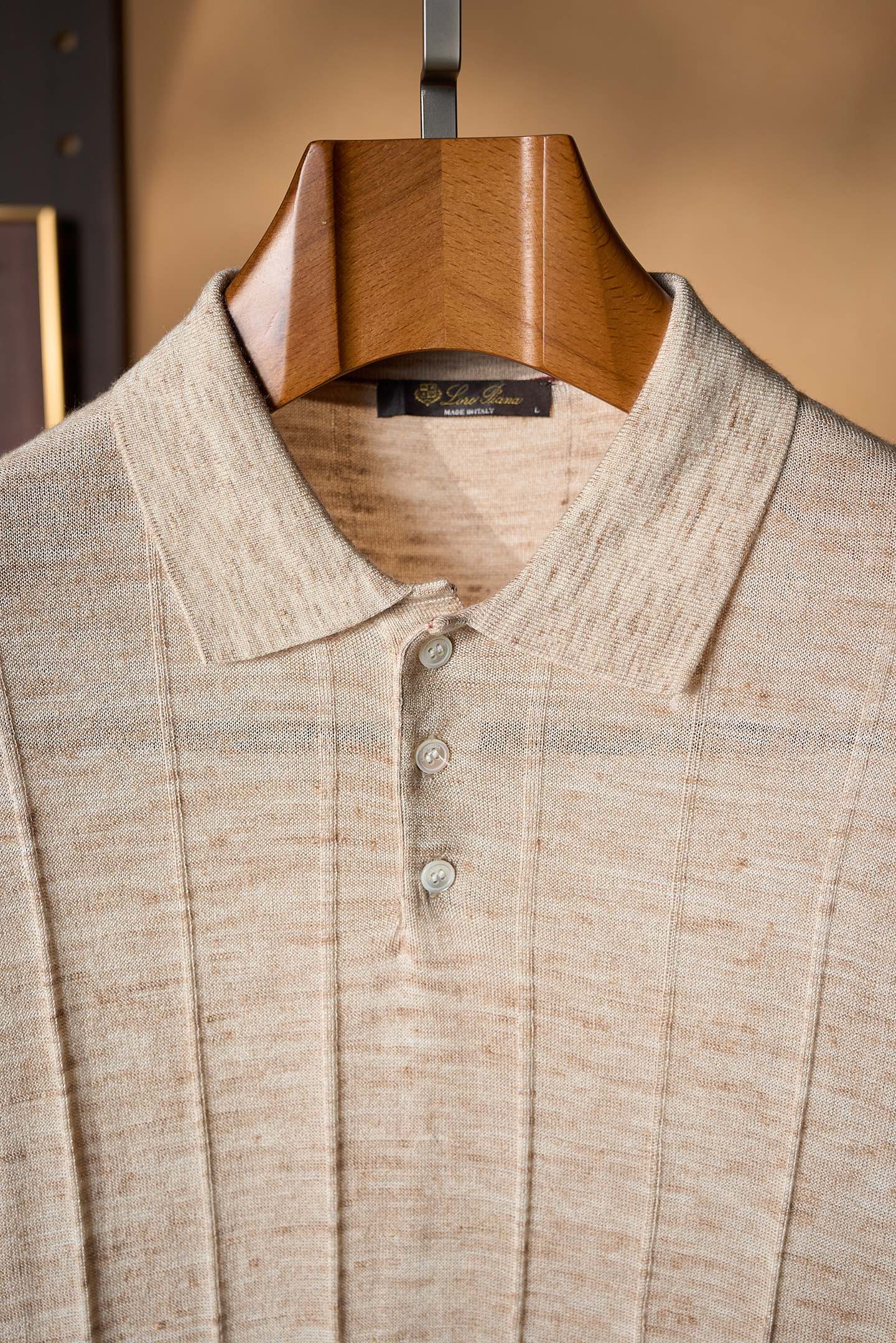 New#🟥Loro piana 老钱！男士万元级质感POLO衫 特定甄选优质53%亚麻47%桑蚕丝精纺纱