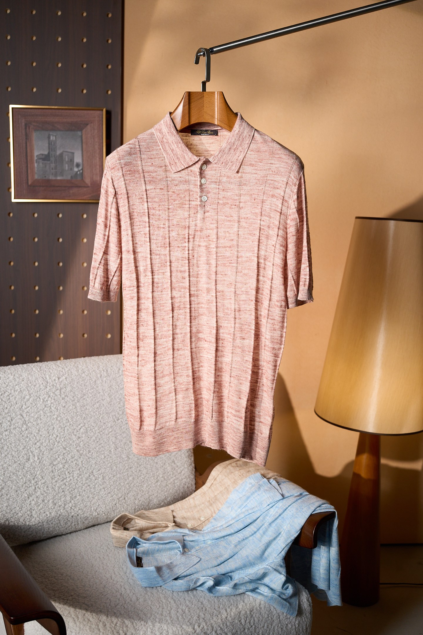 New#🟥Loro piana 老钱！男士万元级质感POLO衫 特定甄选优质53%亚麻47%桑蚕丝精纺纱