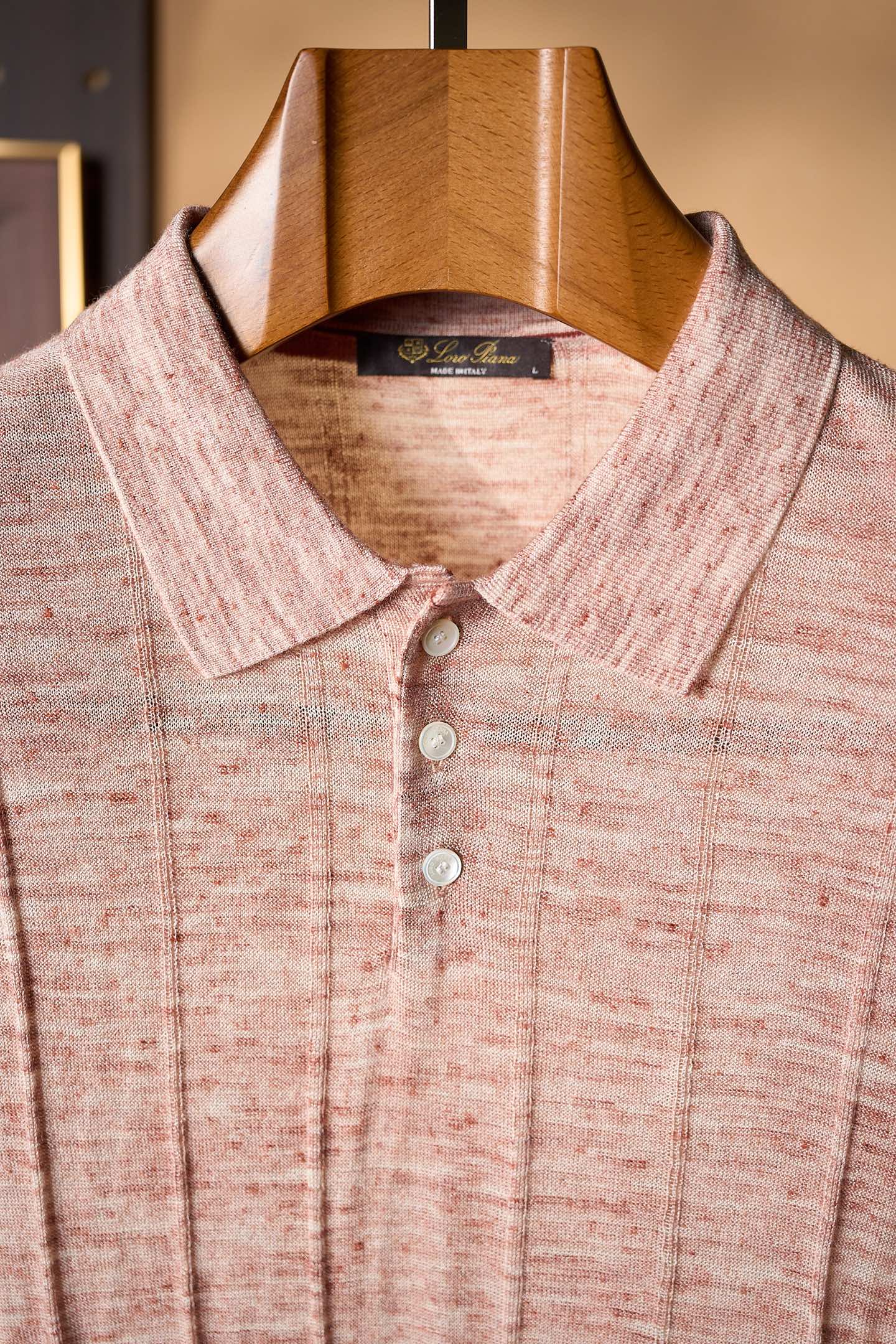 New#🟥Loro piana 老钱！男士万元级质感POLO衫 特定甄选优质53%亚麻47%桑蚕丝精纺纱