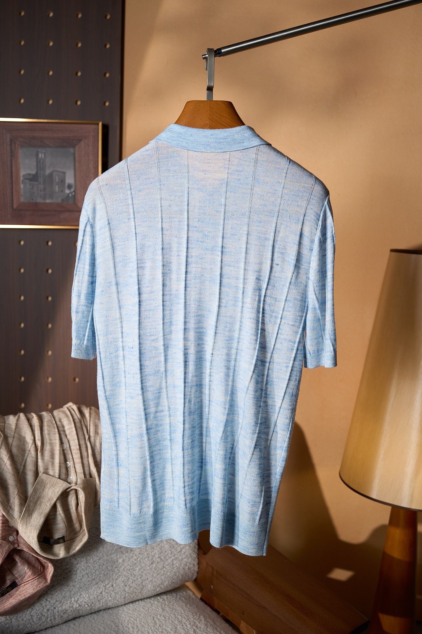 New#🟥Loro piana 老钱！男士万元级质感POLO衫 特定甄选优质53%亚麻47%桑蚕丝精纺纱