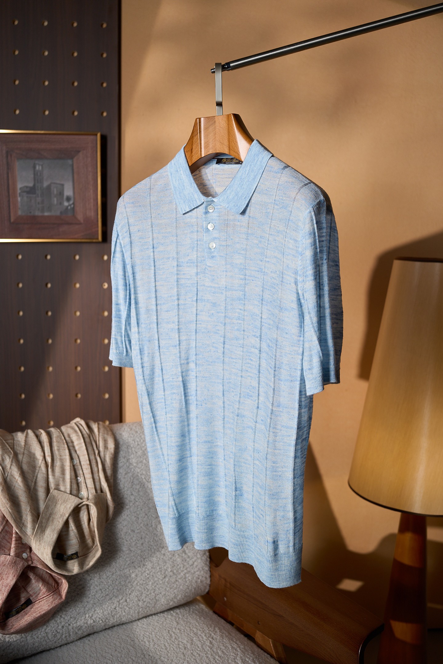 New#🟥Loro piana 老钱！男士万元级质感POLO衫 特定甄选优质53%亚麻47%桑蚕丝精纺纱