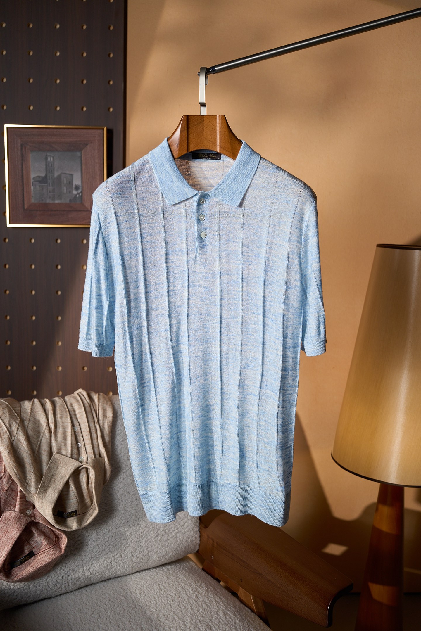New#🟥Loro piana 老钱！男士万元级质感POLO衫 特定甄选优质53%亚麻47%桑蚕丝精纺纱