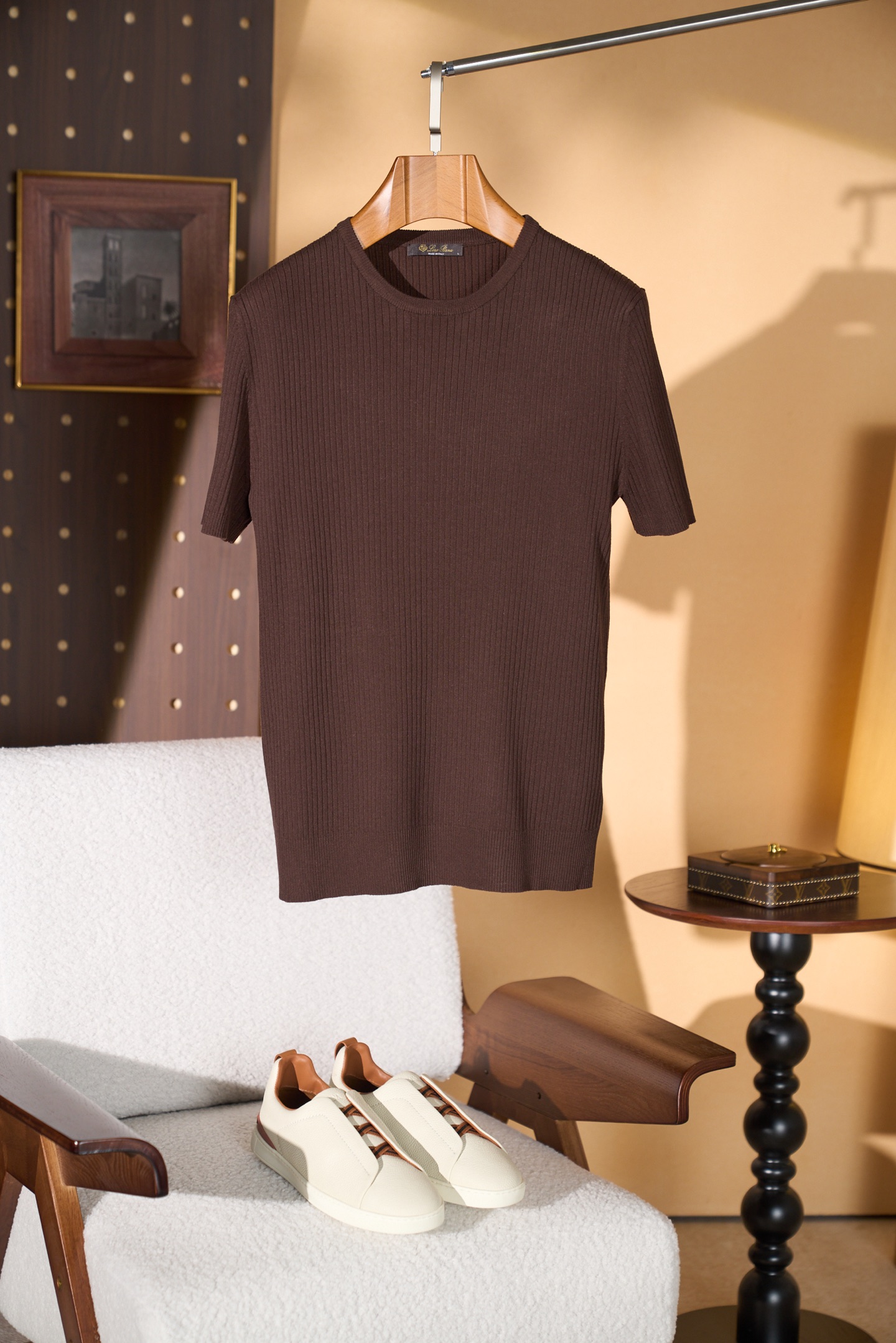 New#🟥Loro piana 诺悠翩雅，新款来袭夏日限定，温柔与雅致交织的宽条圆领针织衫！精选意大利匠