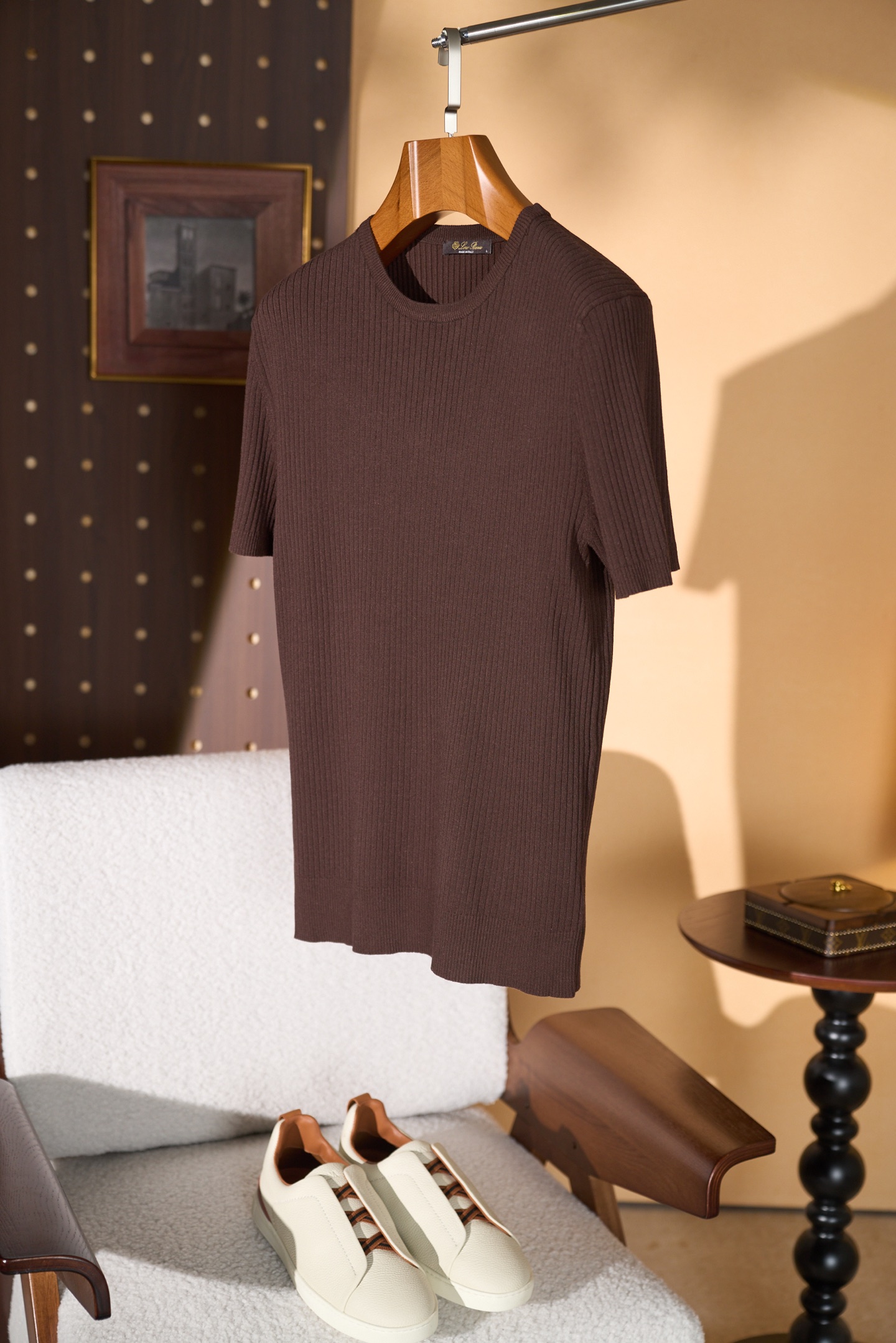 New#🟥Loro piana 诺悠翩雅，新款来袭夏日限定，温柔与雅致交织的宽条圆领针织衫！精选意大利匠