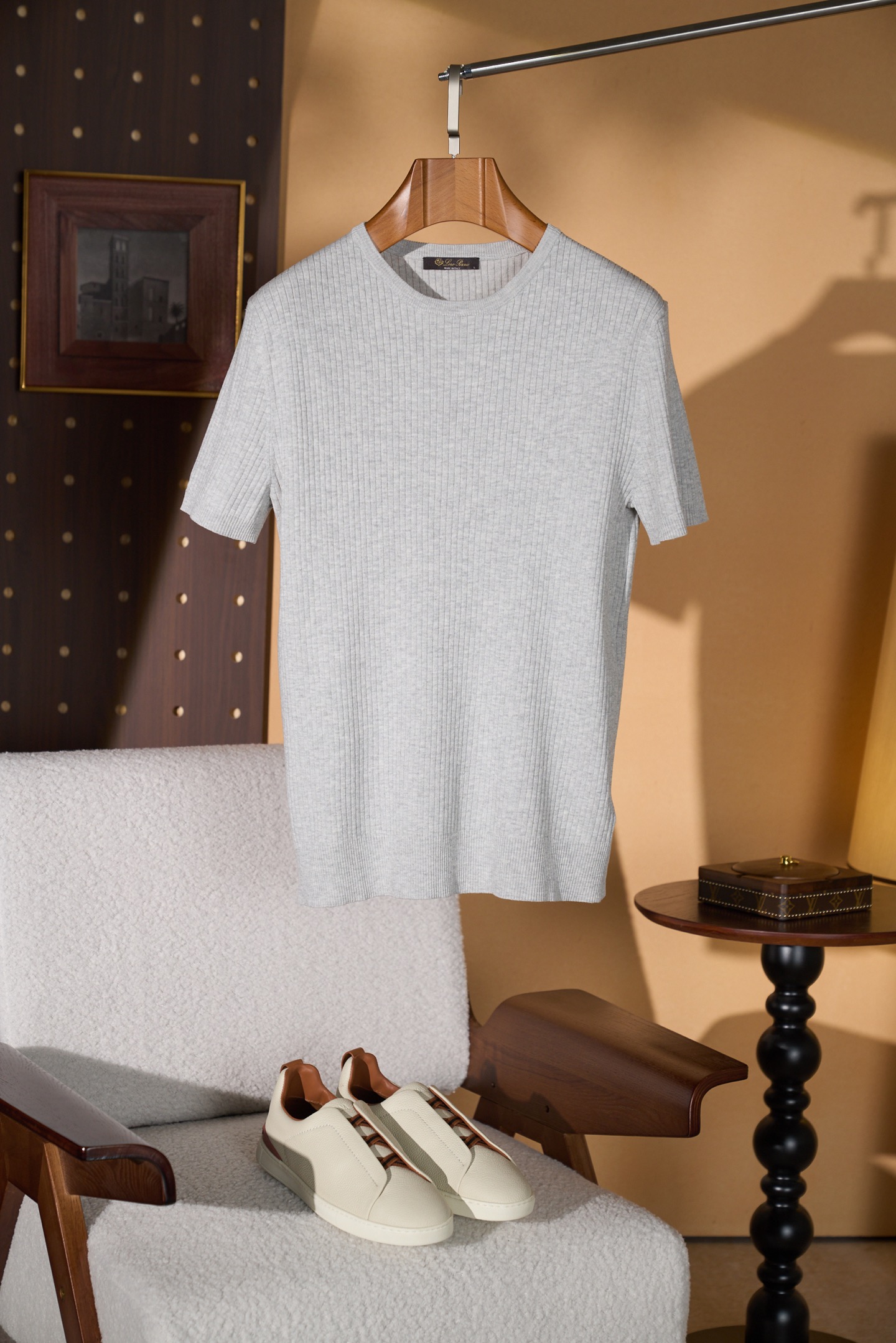 New#🟥Loro piana 诺悠翩雅，新款来袭夏日限定，温柔与雅致交织的宽条圆领针织衫！精选意大利匠