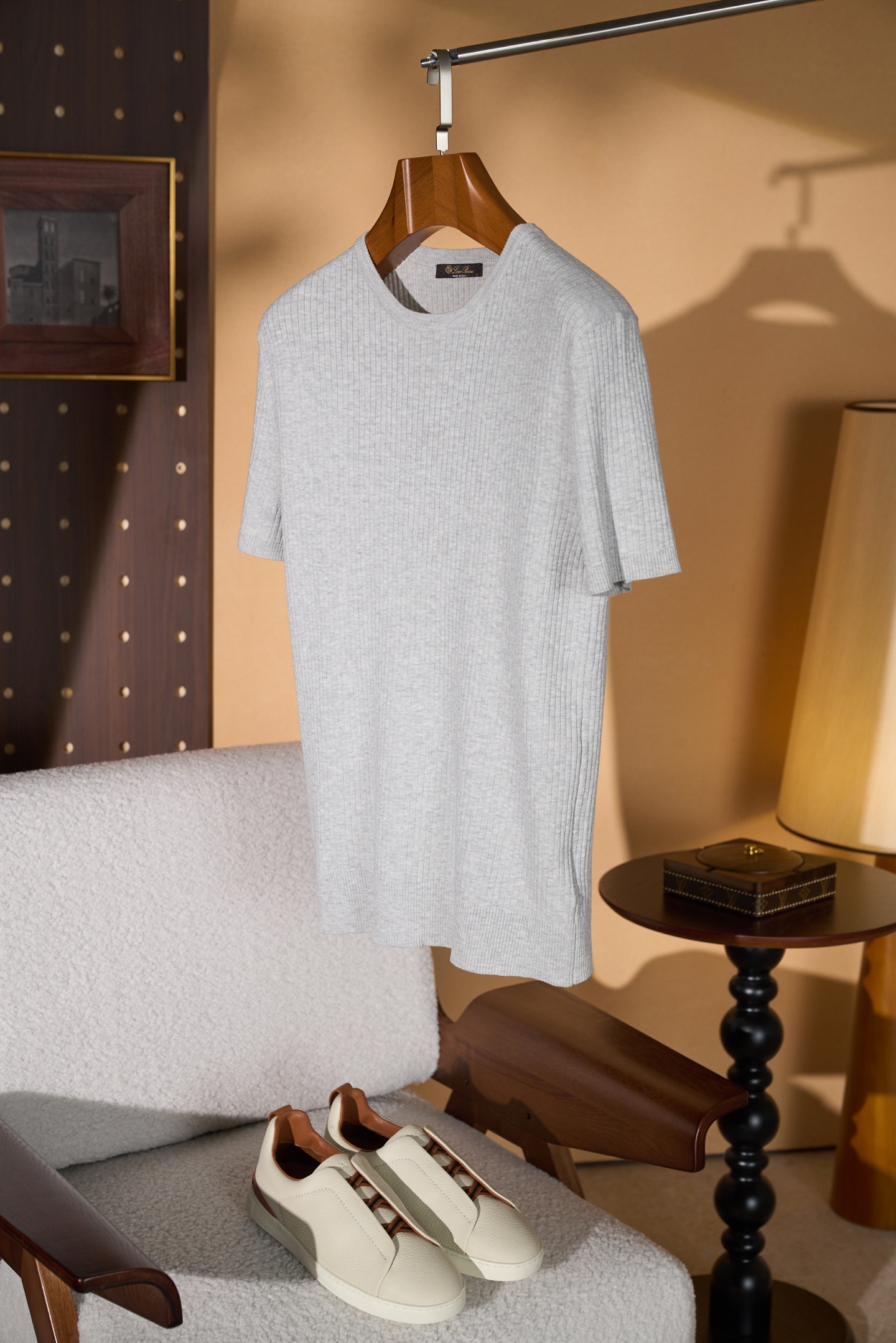 New#🟥Loro piana 诺悠翩雅，新款来袭夏日限定，温柔与雅致交织的宽条圆领针织衫！精选意大利匠
