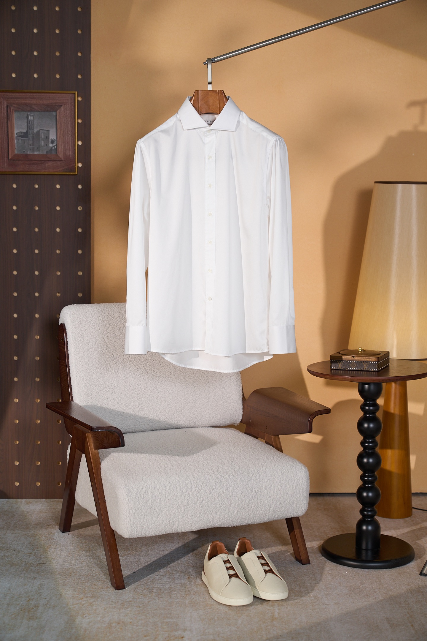 New#🟥BC 春夏新款！特织100%棉温莎领设计衬衣，意大利顶级奢侈品牌，男款时尚休闲长袖衬衫！贸易公