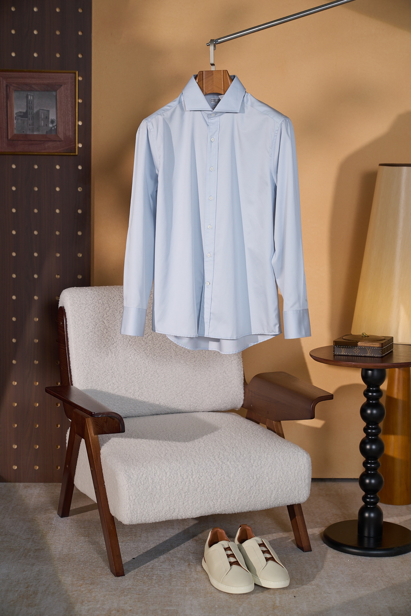 New#🟥BC 春夏新款！特织100%棉温莎领设计衬衣，意大利顶级奢侈品牌，男款时尚休闲长袖衬衫！贸易公