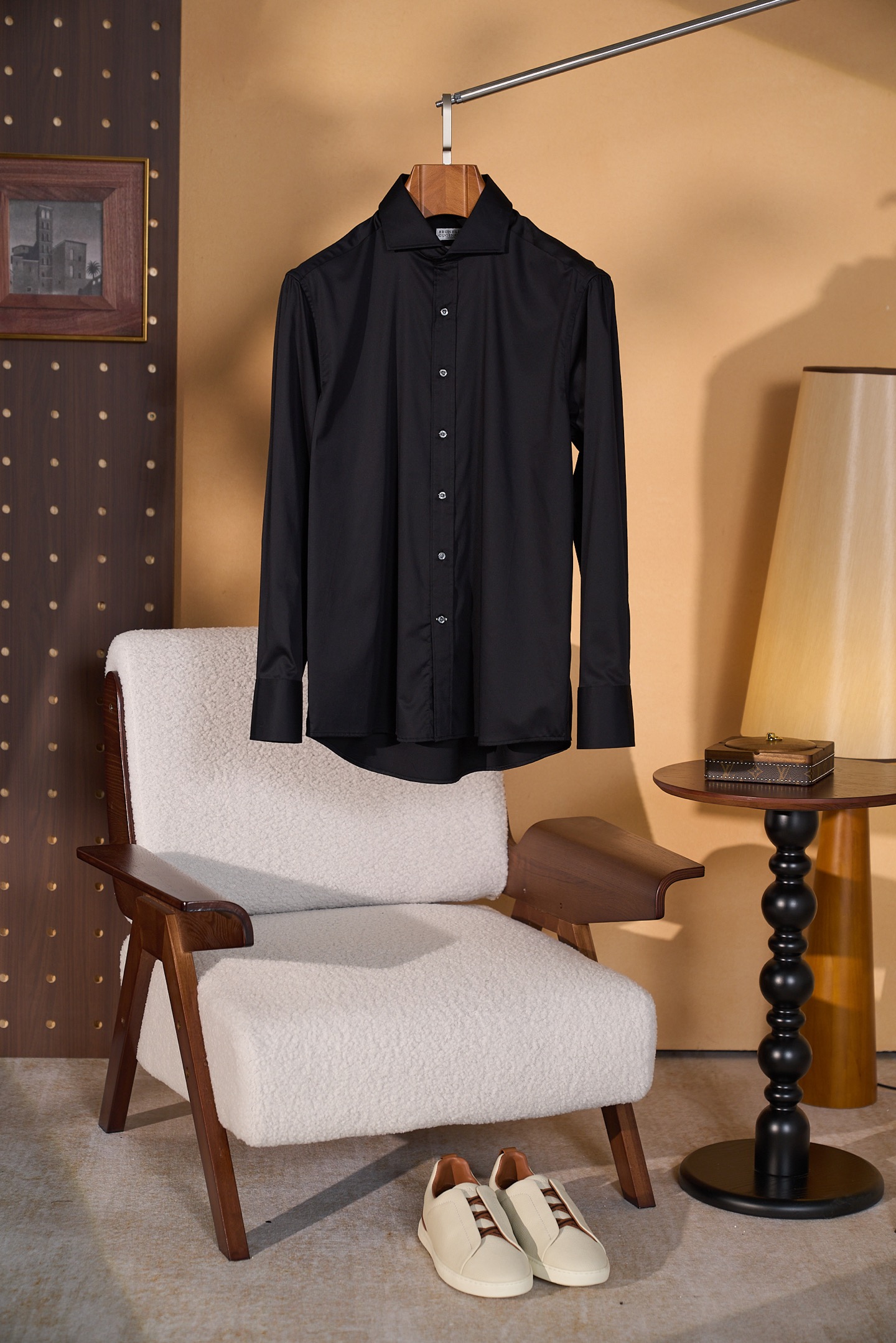 New#🟥BC 春夏新款！特织100%棉温莎领设计衬衣，意大利顶级奢侈品牌，男款时尚休闲长袖衬衫！贸易公