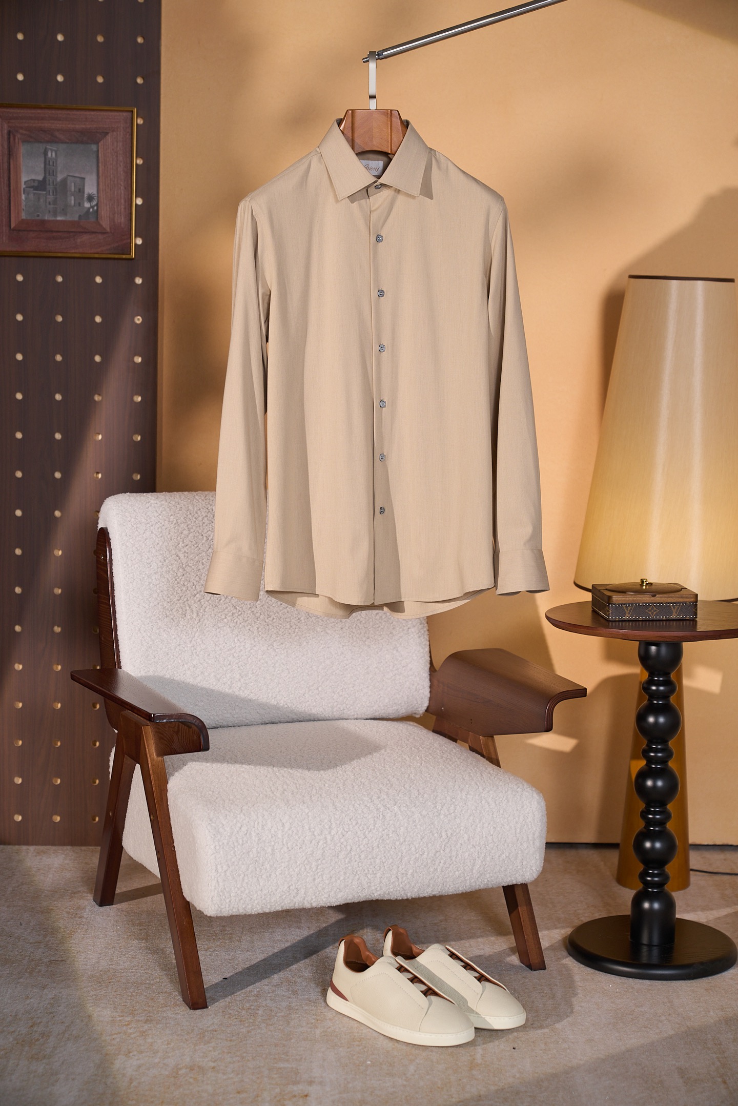 New#🟥brioni 新款来袭！高品质男士衬衫，面料柔软细腻斜纹面料通勤温莎领设计布里家族独特。精选 