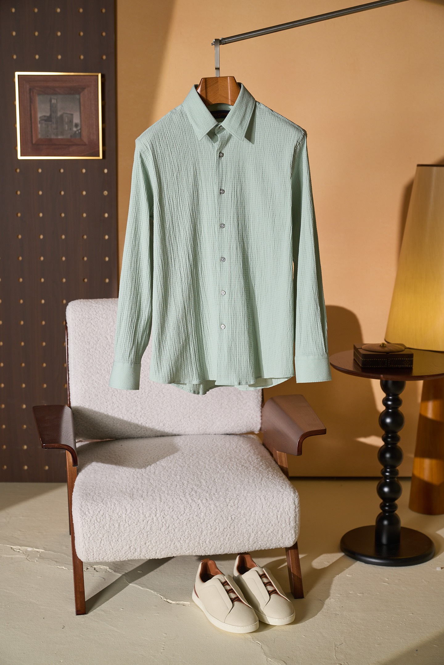 New#🟥「把薄荷森林穿在身上，LV独有的松弛高级感🍃」低饱和薄荷绿泡泡纱肌理自带空气感，自带凉感透气不