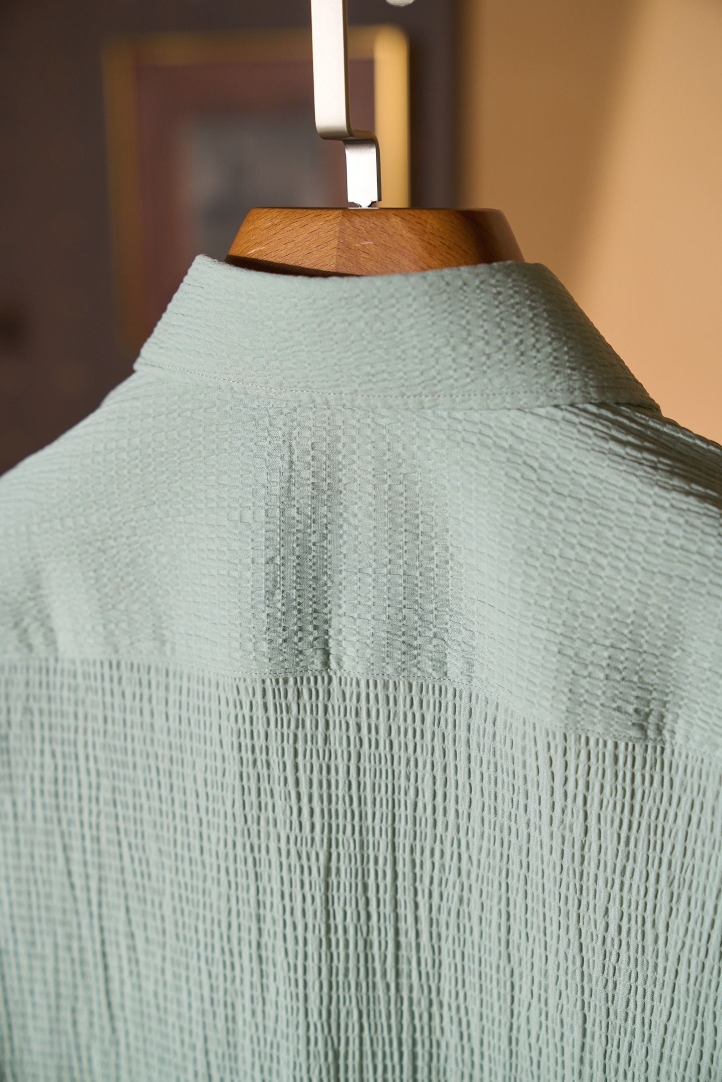 New#🟥「把薄荷森林穿在身上，LV独有的松弛高级感🍃」低饱和薄荷绿泡泡纱肌理自带空气感，自带凉感透气不