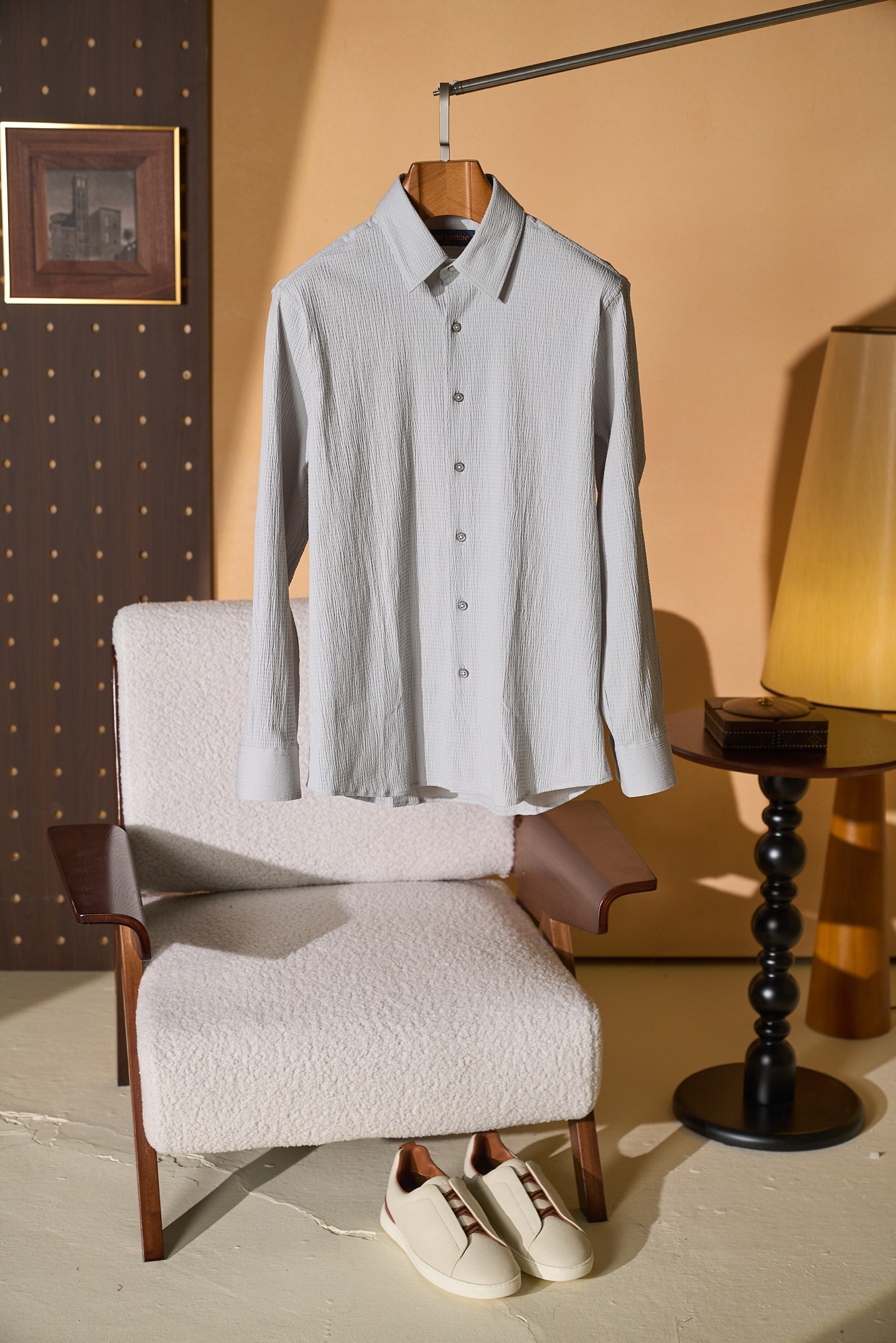 New#🟥「把雾灰色穿在身上，LV独有的松弛高级感🍃」低饱和雾灰色泡泡纱肌理自带空气感，自带凉感透气不闷