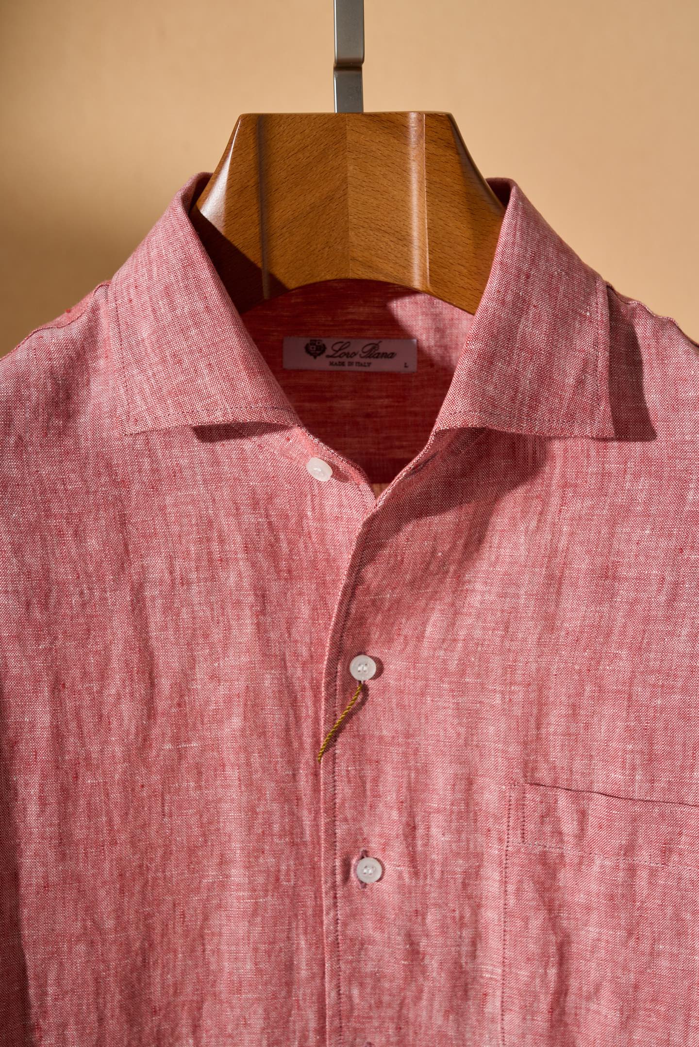 。New#🟥Loro Piana 同风格亚麻衬衫，来自意大利的100%天然亚麻，自带呼吸感的肌理纹理，让
