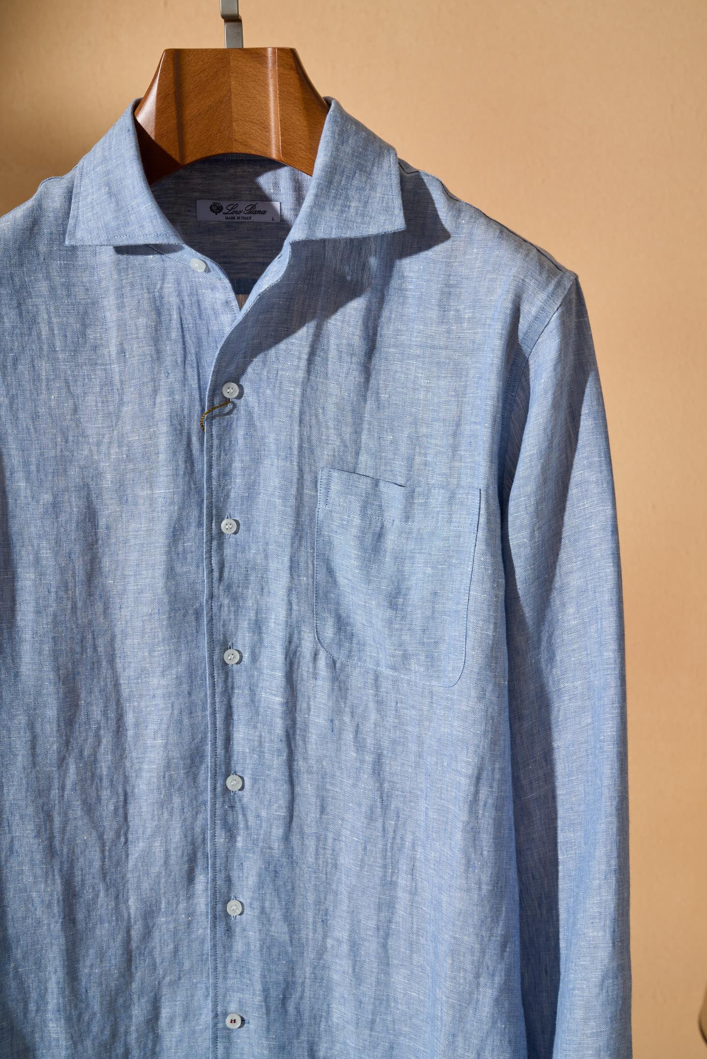 。New#🟥Loro Piana 同风格亚麻衬衫，来自意大利的100%天然亚麻，自带呼吸感的肌理纹理，让