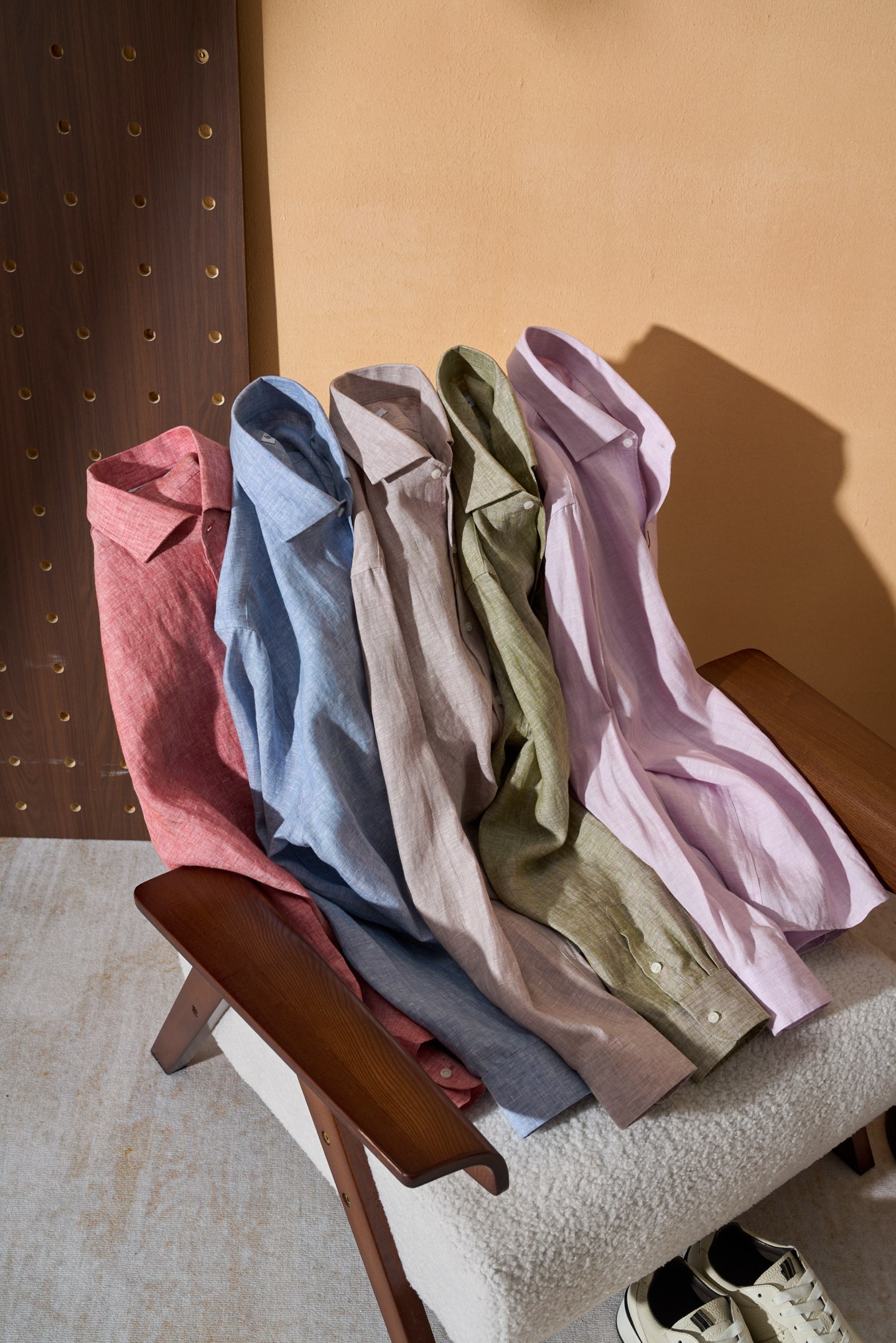 。New#🟥Loro Piana 同风格亚麻衬衫，来自意大利的100%天然亚麻，自带呼吸感的肌理纹理，让