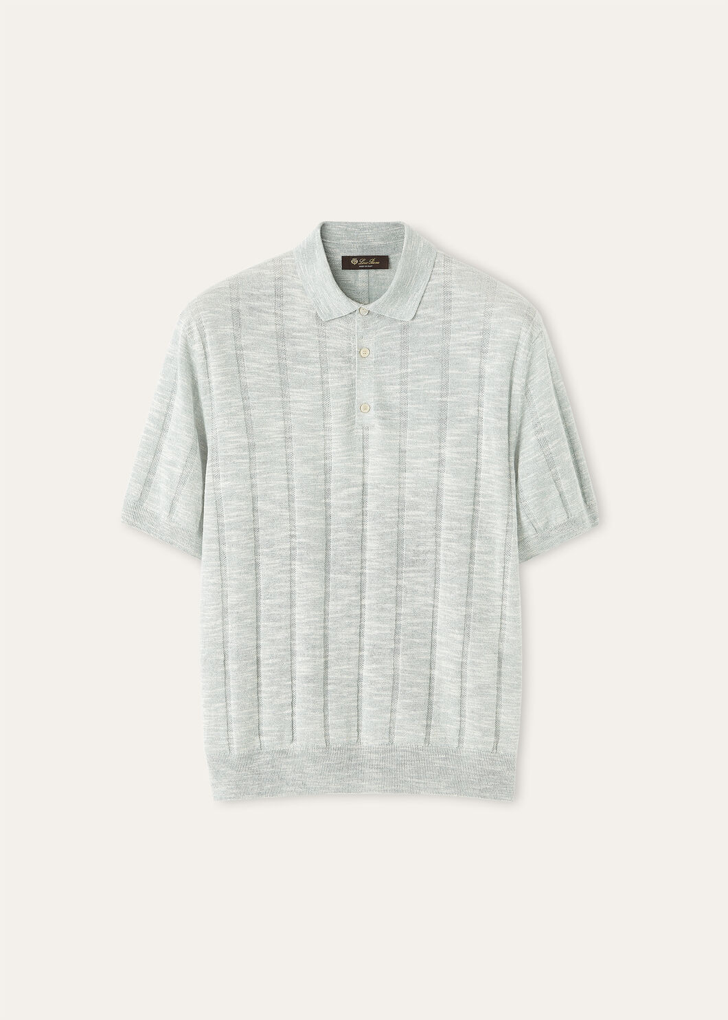 。New#🟥这是来自意大利奢侈品牌Loro Piana（诺悠翩雅）的亚麻混纺针织短袖Polo衫，也是品牌
