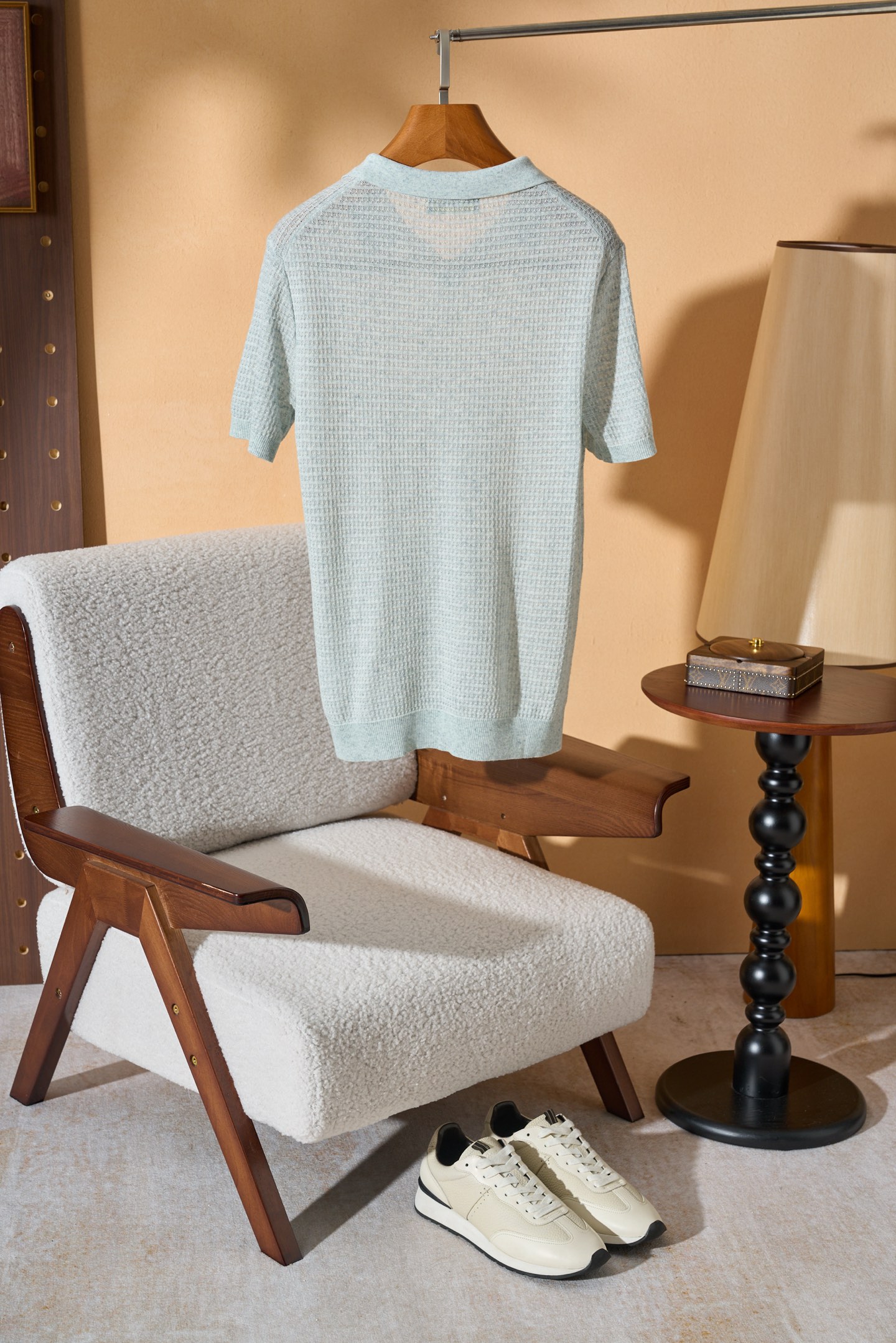 。New#🟥Loro Piana 华夫格针织POLO衫，标志性的亚麻混纺肌理，自带会呼吸的透气孔夏天的松