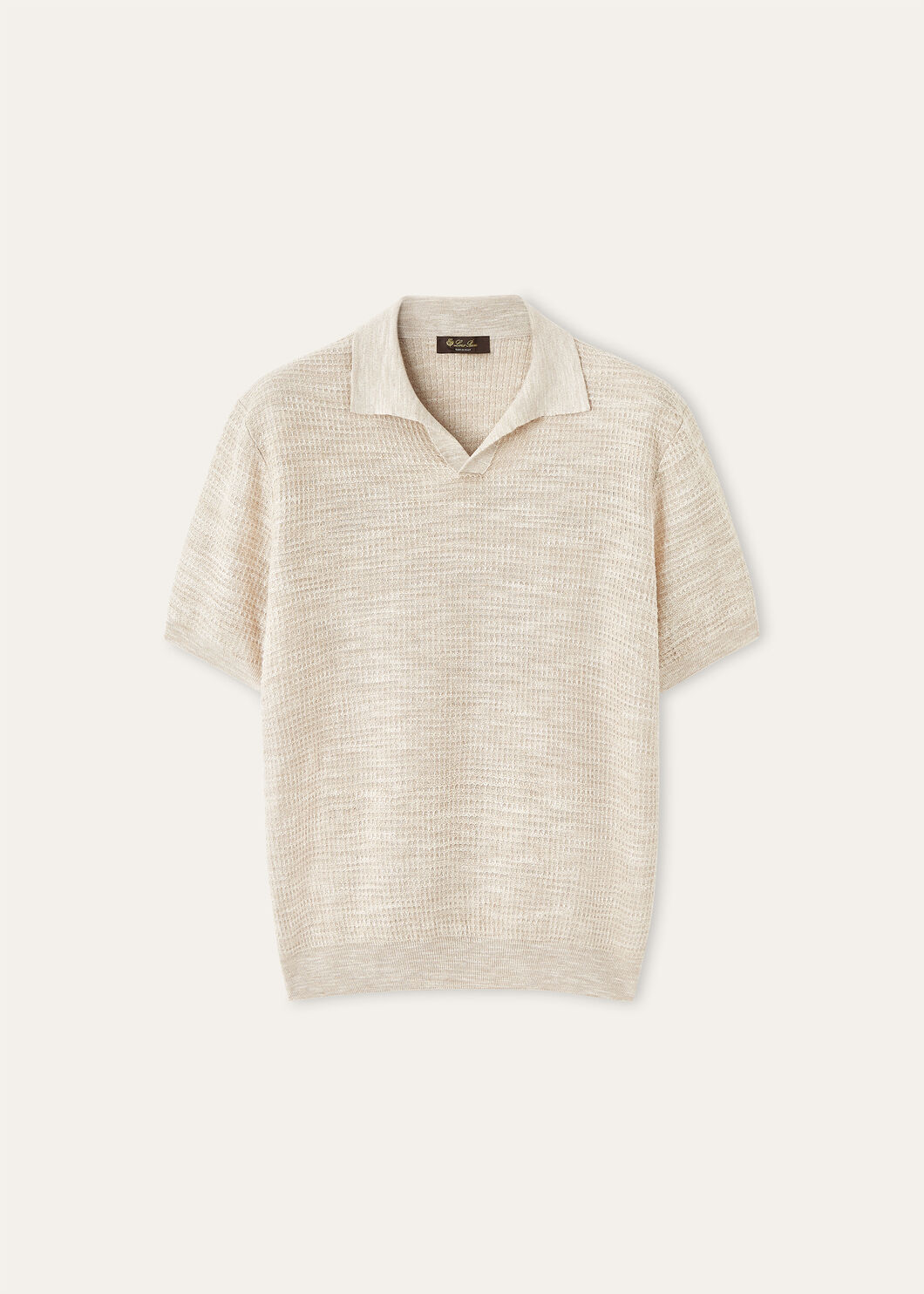 。New#🟥Loro Piana 华夫格针织POLO衫，标志性的亚麻混纺肌理，自带会呼吸的透气孔夏天的松
