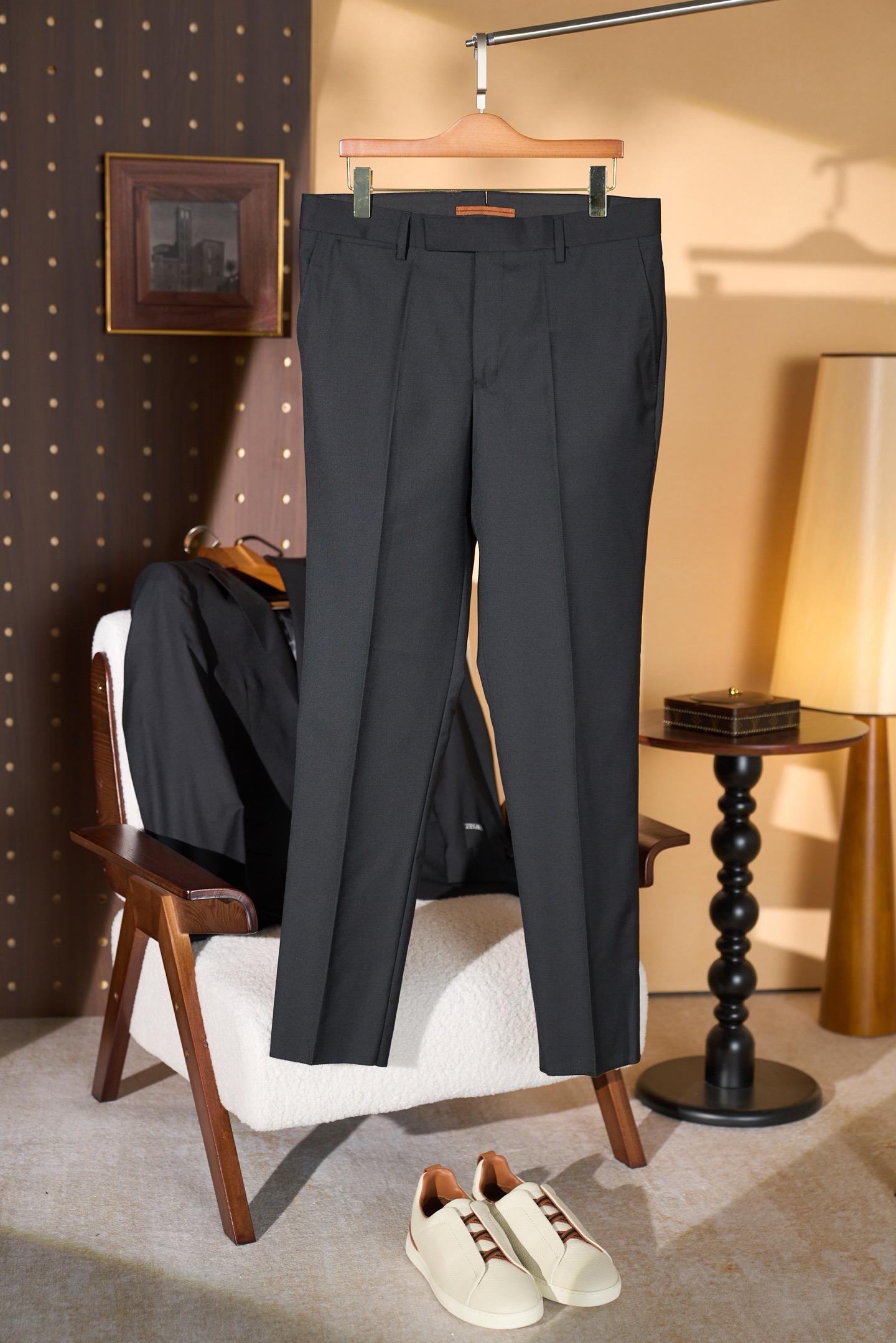 Zegna Black Straight Leg Trousers
