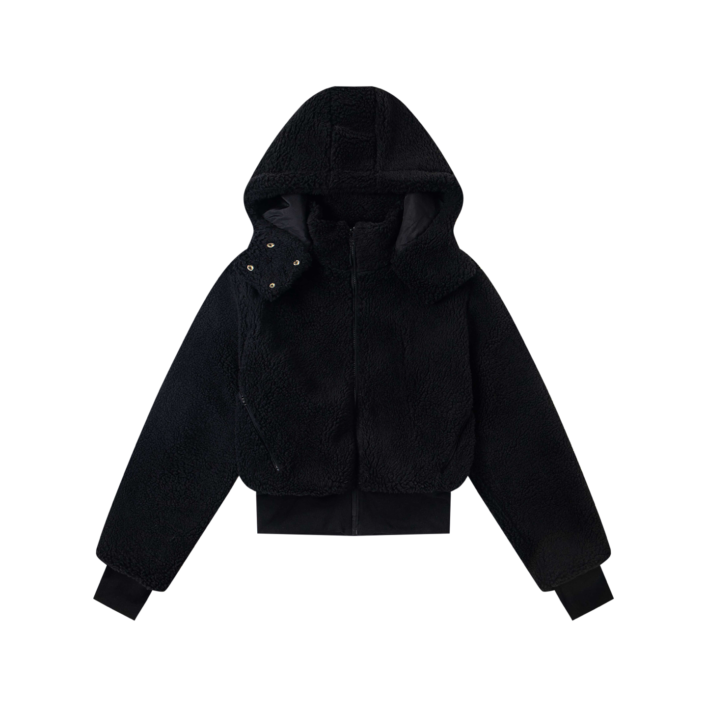 💰220
Alo羊羔毛外套foxy sherpa可脱卸帽短款女士夹克外套

衣服内衬是软软的面料，袖口和下摆都是采用罗纹弹力面料 ，松紧收腰超显腿长。
版型是比较阔的，正常效果是肯豆那种上面壮壮的，下面筷子腿那种风格，半身不显瘦哦，这个版型就是这种的。显得比例好，腿细，但是上半身不会显瘦。
可以搭配牛仔裤， 瑜伽裤，工装裤以及裙装都可以
奶白软fufu的很洋气 是冬季百搭的一件单品