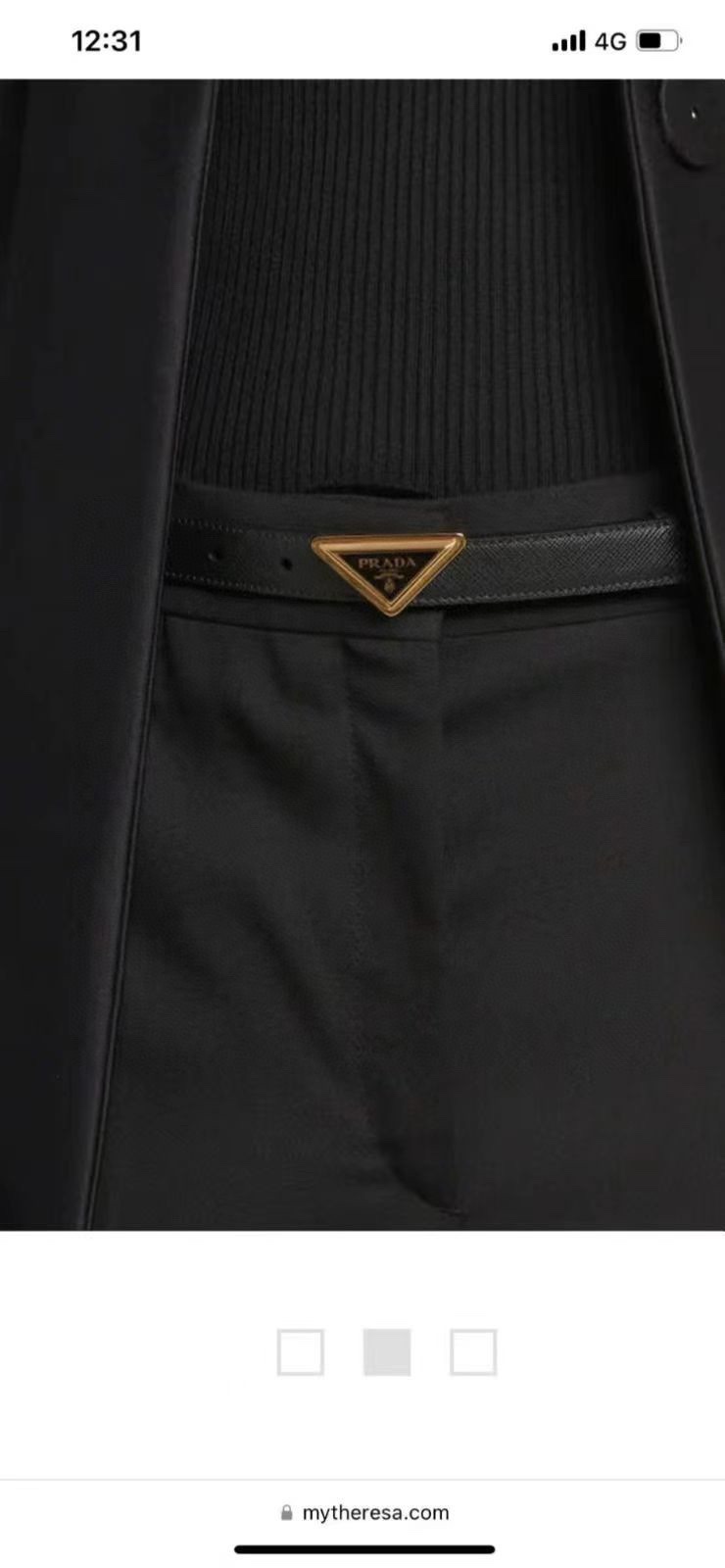 Prada Female Belt: Classic Black Leather for Confident Style Statement - 图片 5