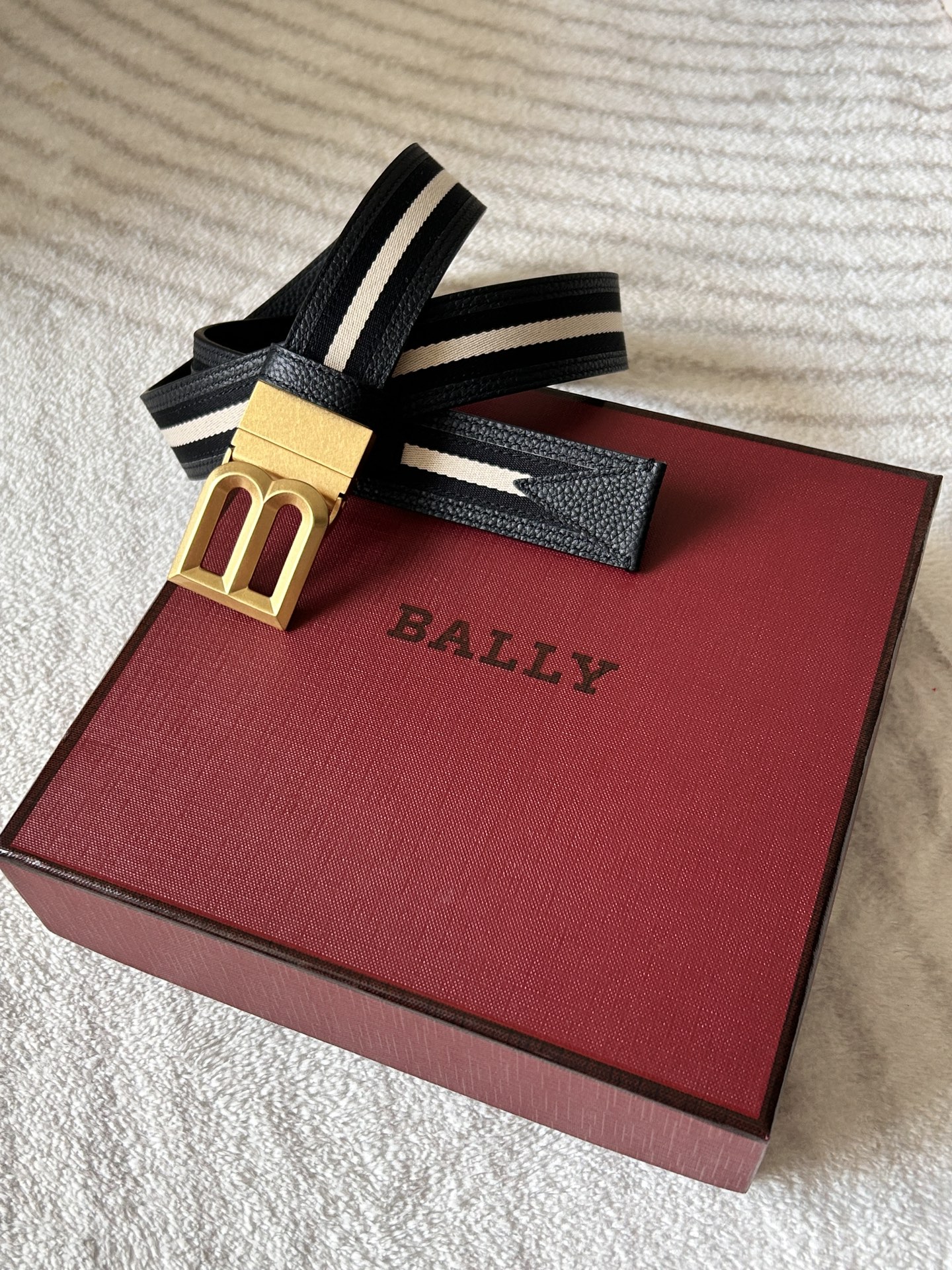 Bally Cintos Alta qualidade da mais alta qualidade
 Preto Vermelho Homens Couro de vaca Fashion