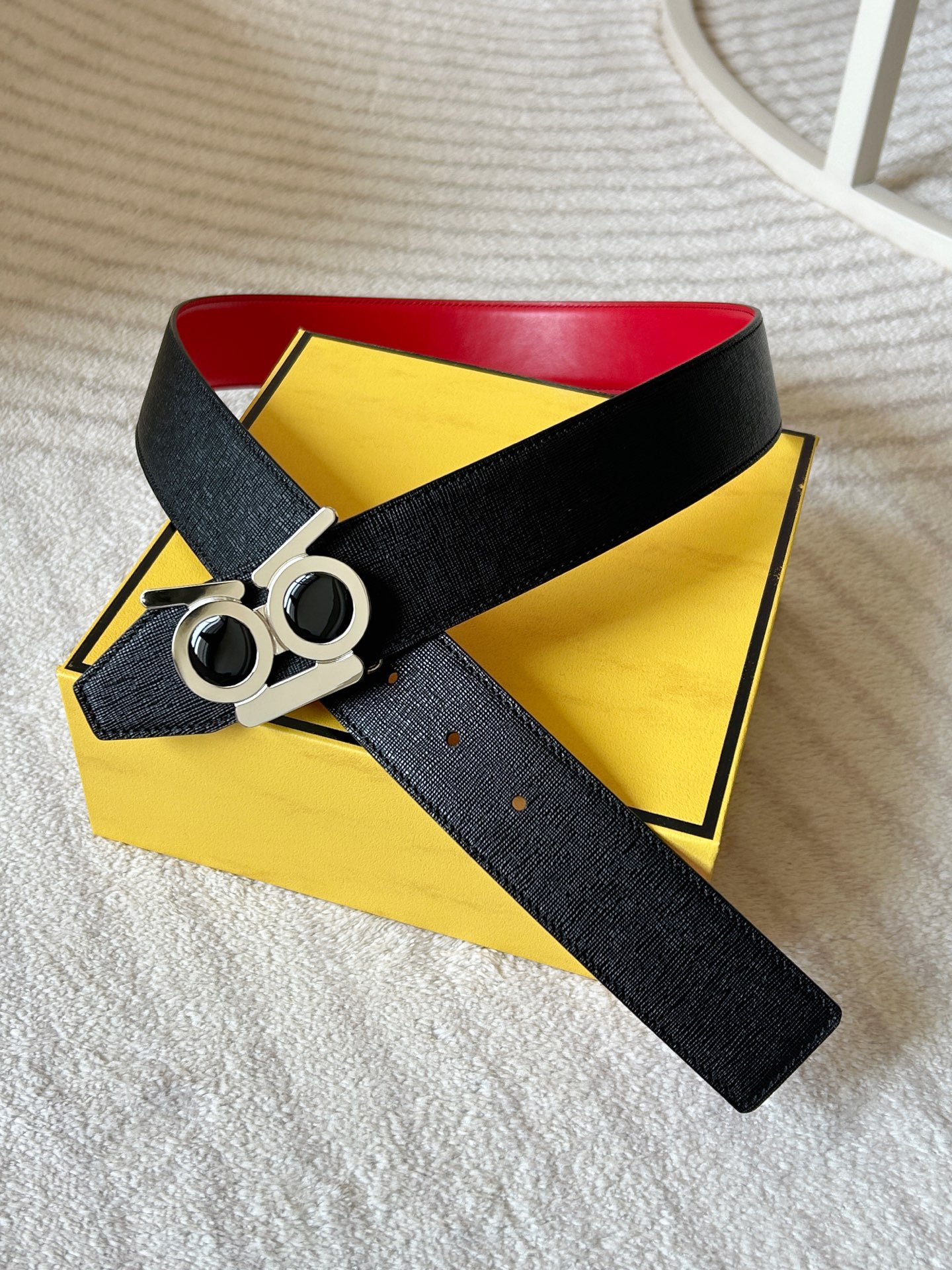 [Fendi Belts]The same model for Fendi counter Double-sided casual belt front p