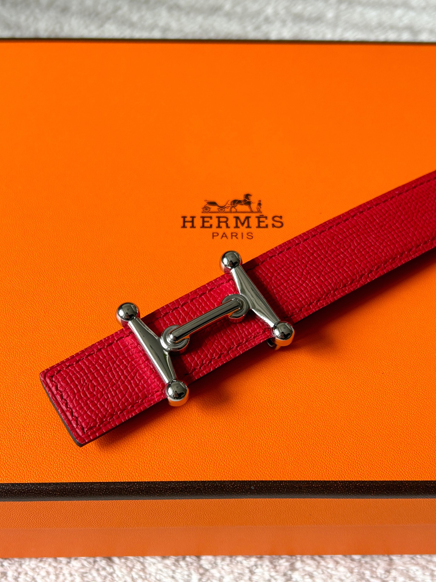 [Hermès Belts]HERMES Hermès counter with the same classic double-sided belt wi